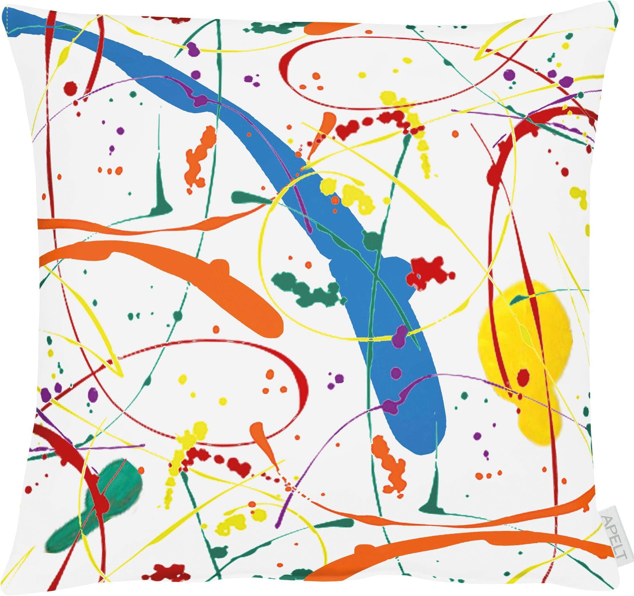 APELT Dekokissen Splash: Kinderkissenhülle mit Fröhlichem Farbspritzer-Motiv