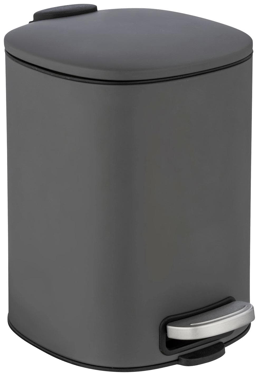 WENKO Alassio Kosmetikeimer 5,0 l Grau mit Easy-Close Absenkautomatik