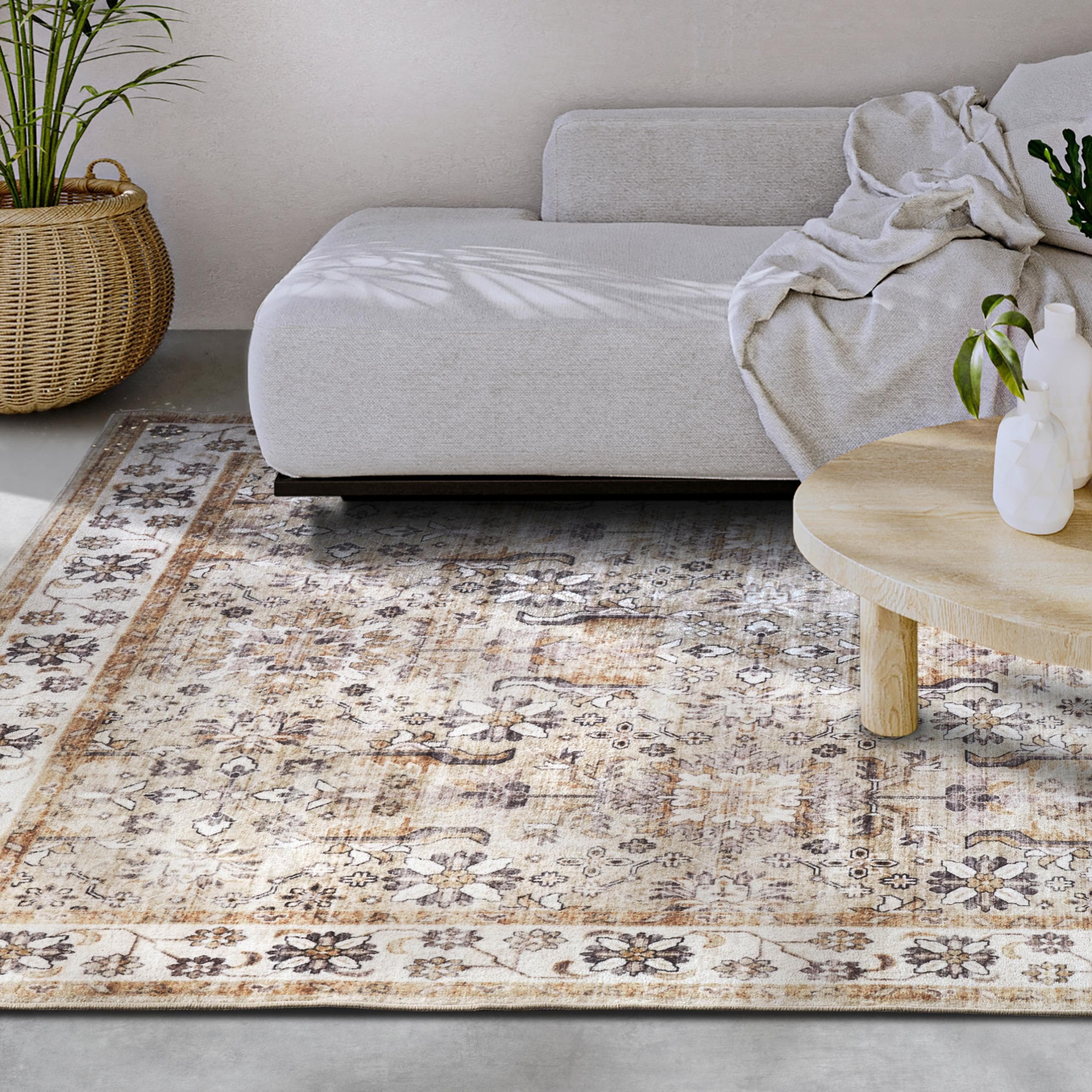 Teppich ELLE DECORATION Saveh Gold Vintage Kurzflor