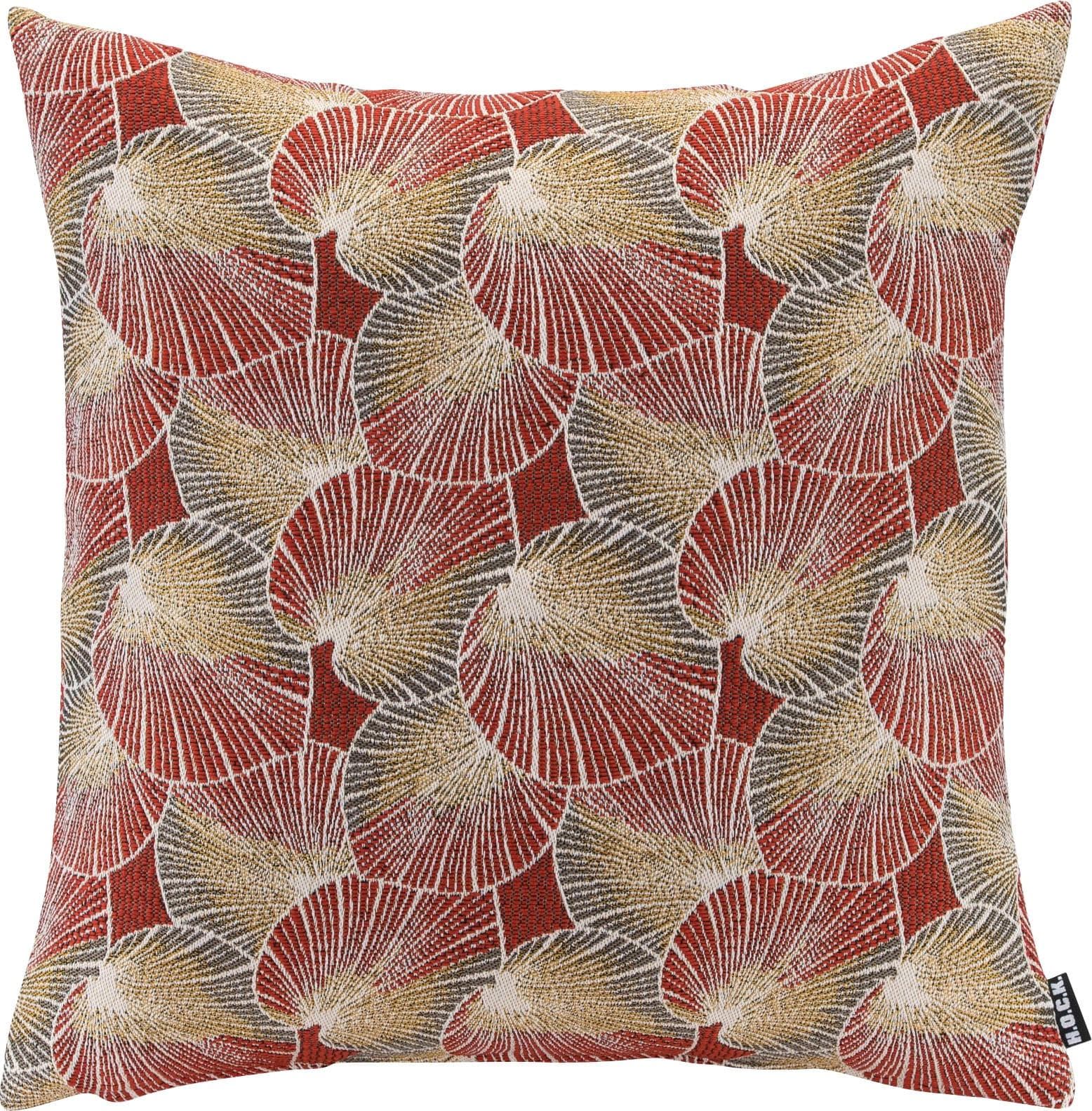 H.O.C.K. Dekokissen Lotus Rot Geblümt Polyester