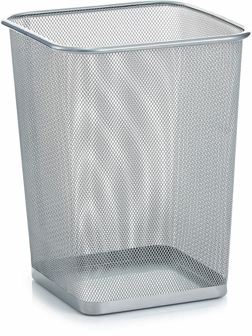 Papierkorb ZELLER PRESENT Silber Metall Mülleimer