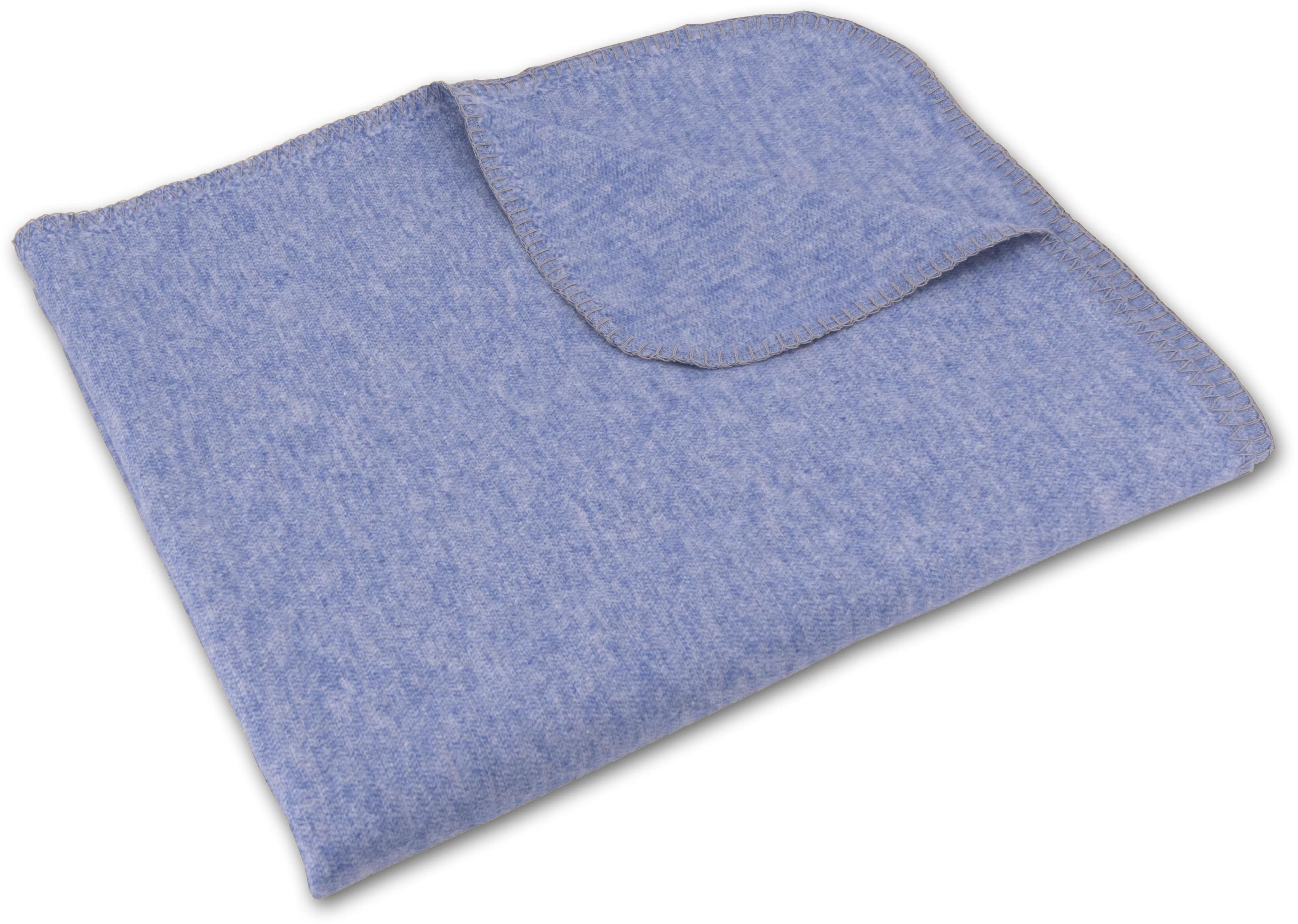 SETEX Kuscheldecke Blau Baumwolle Polyester Wohndecke
