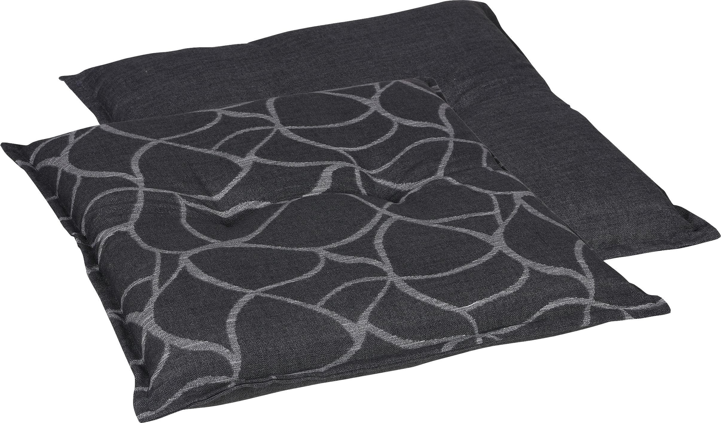 GO-DE Hockerauflage Anthrazit Baumwolle Polyester UV-beständig