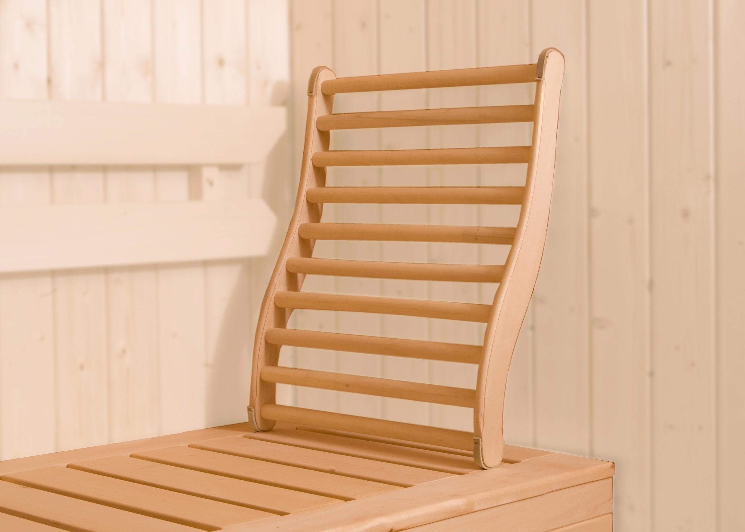 Sauna-Rückenlehne WEKA Lendenstütze Beige Massivholz