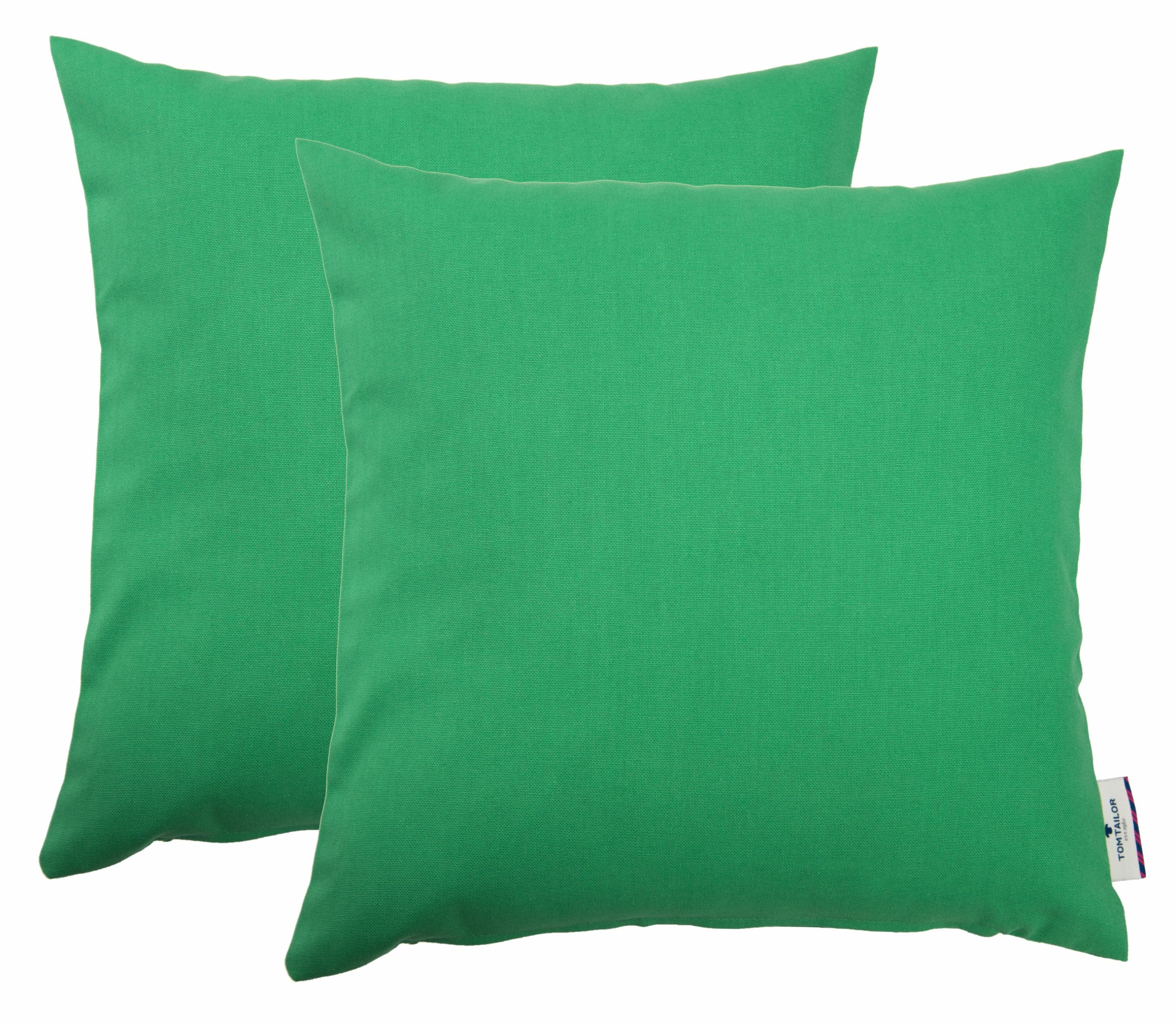 TOM TAILOR HOME Dekokissen Dove 2er Pack Maigrün Baumwolle