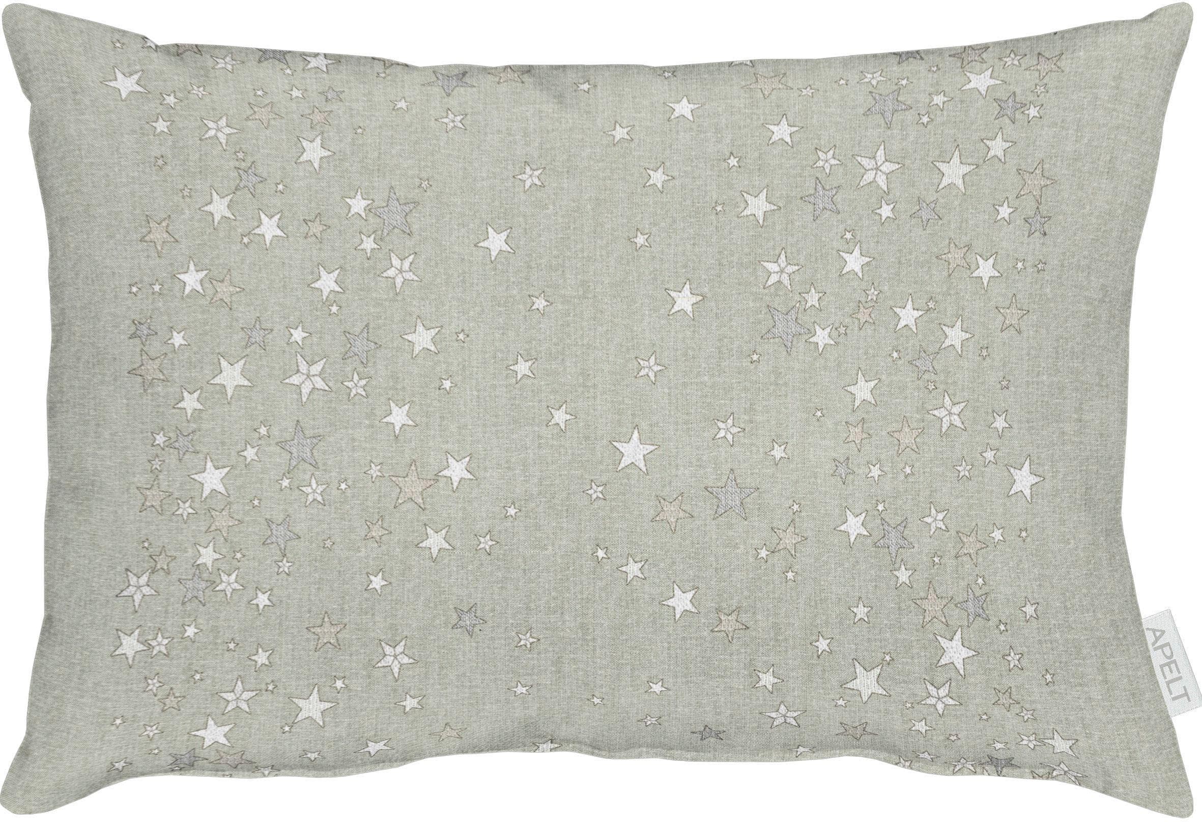 APELT Dekokissen Sternenmuster mit Lurexfäden