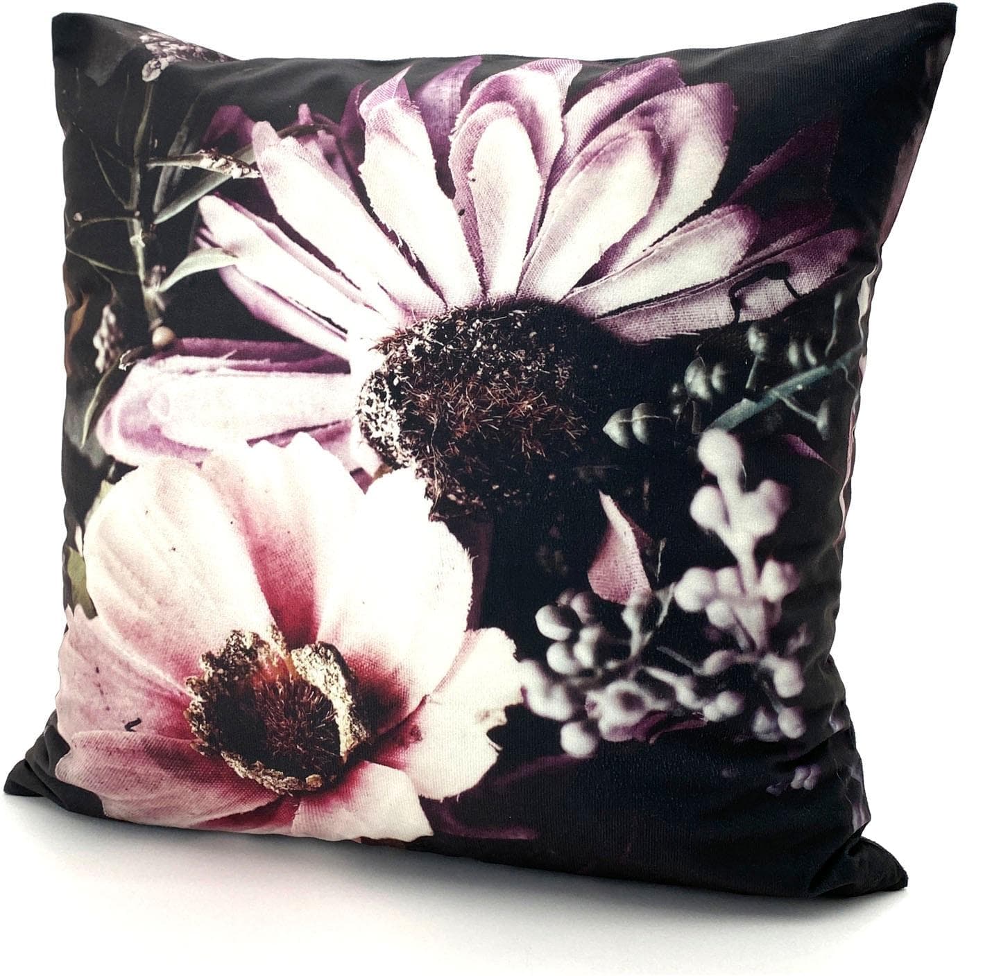 Weckbrodt Dekokissen Margariten 48x48cm Polyester Blumen Velour