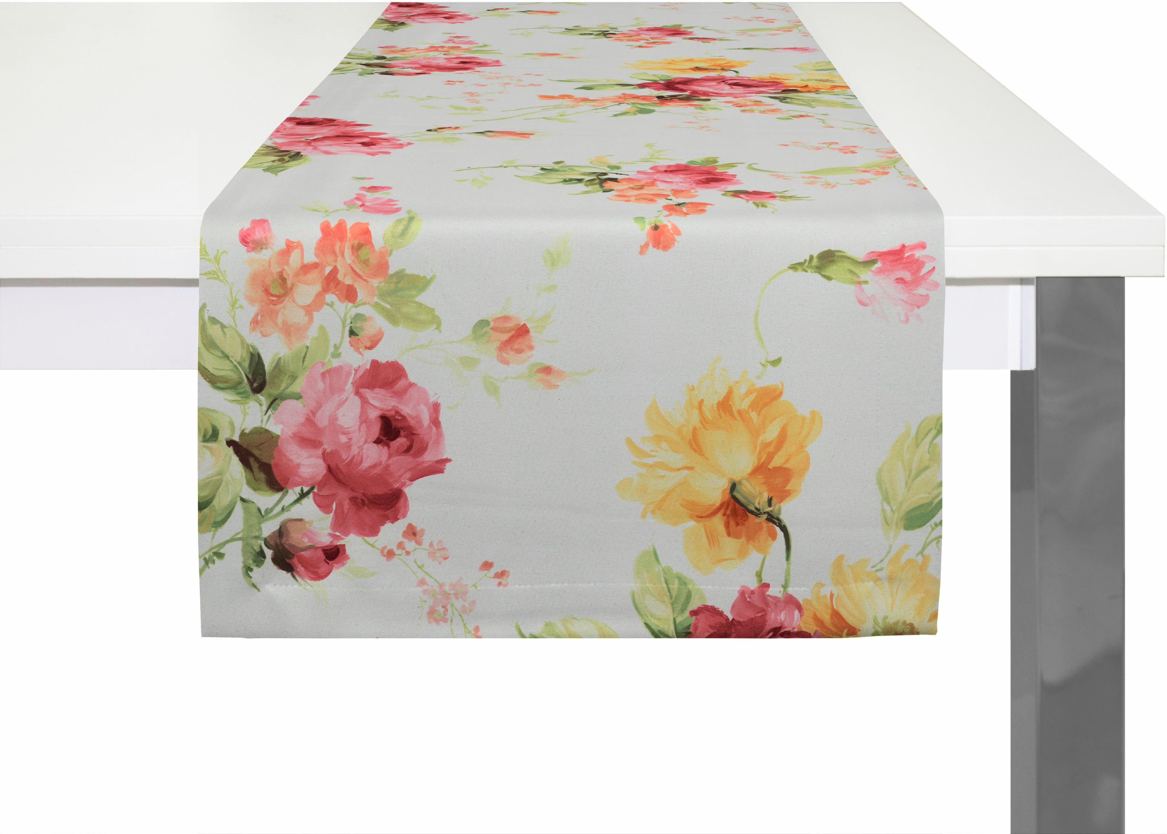 WIRTH Tischläufer MONTROSE Rot Gelb Polyester 40x150cm