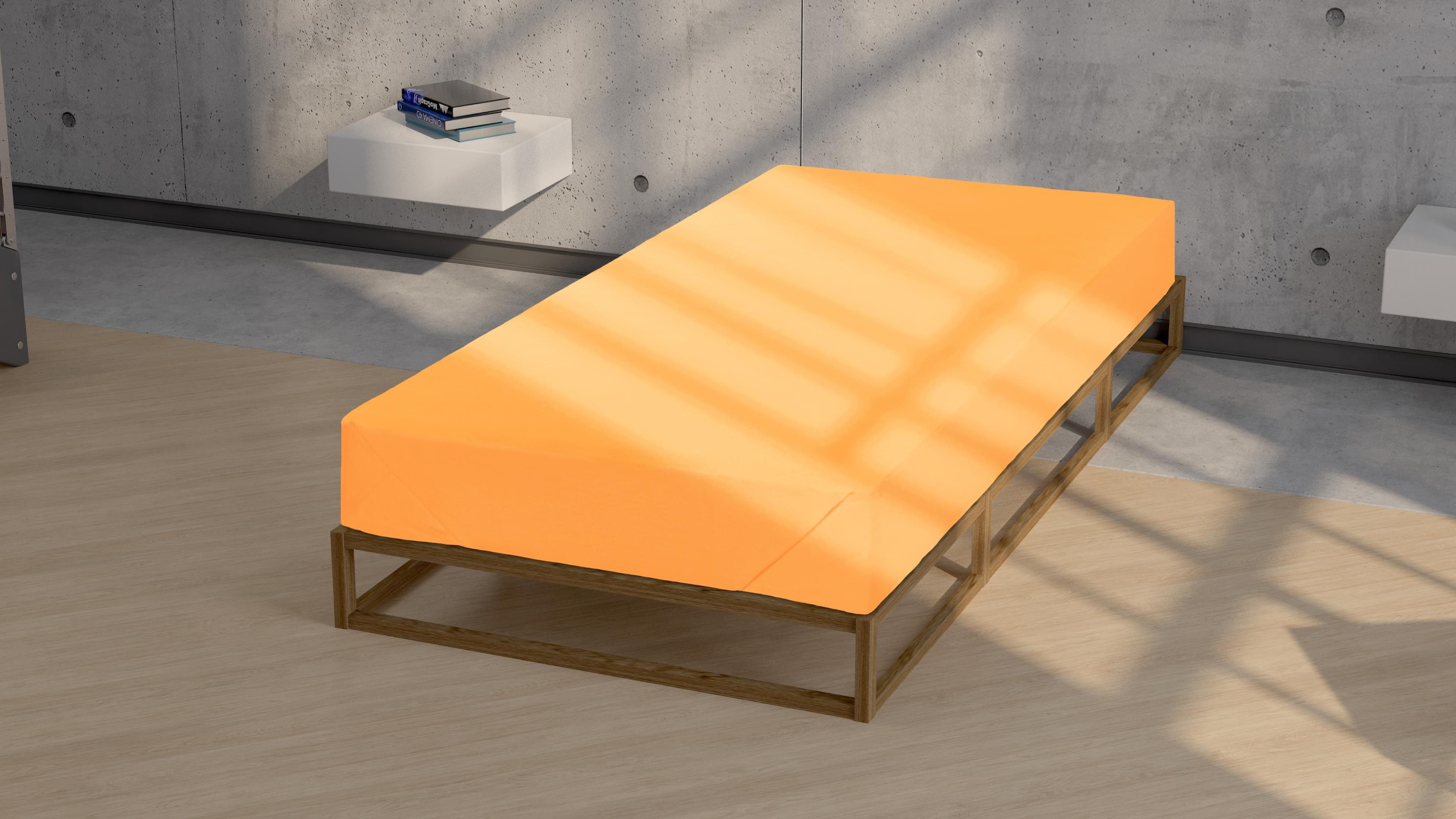 Biberna Betttuch Bettlaken Beige Weiß Baumwolle