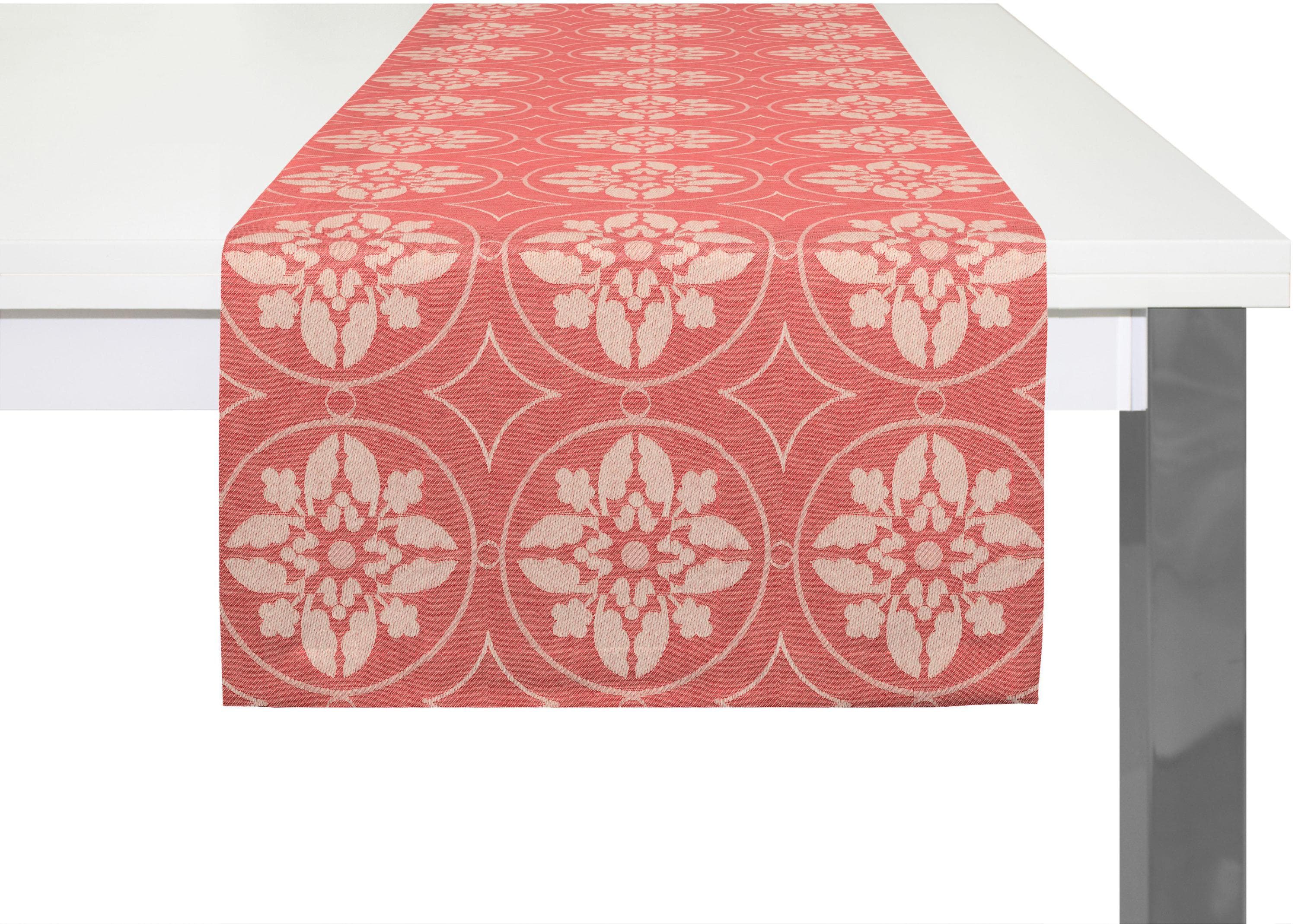 Adam Tischläufer Romantic Puligny Light Rot Jacquard