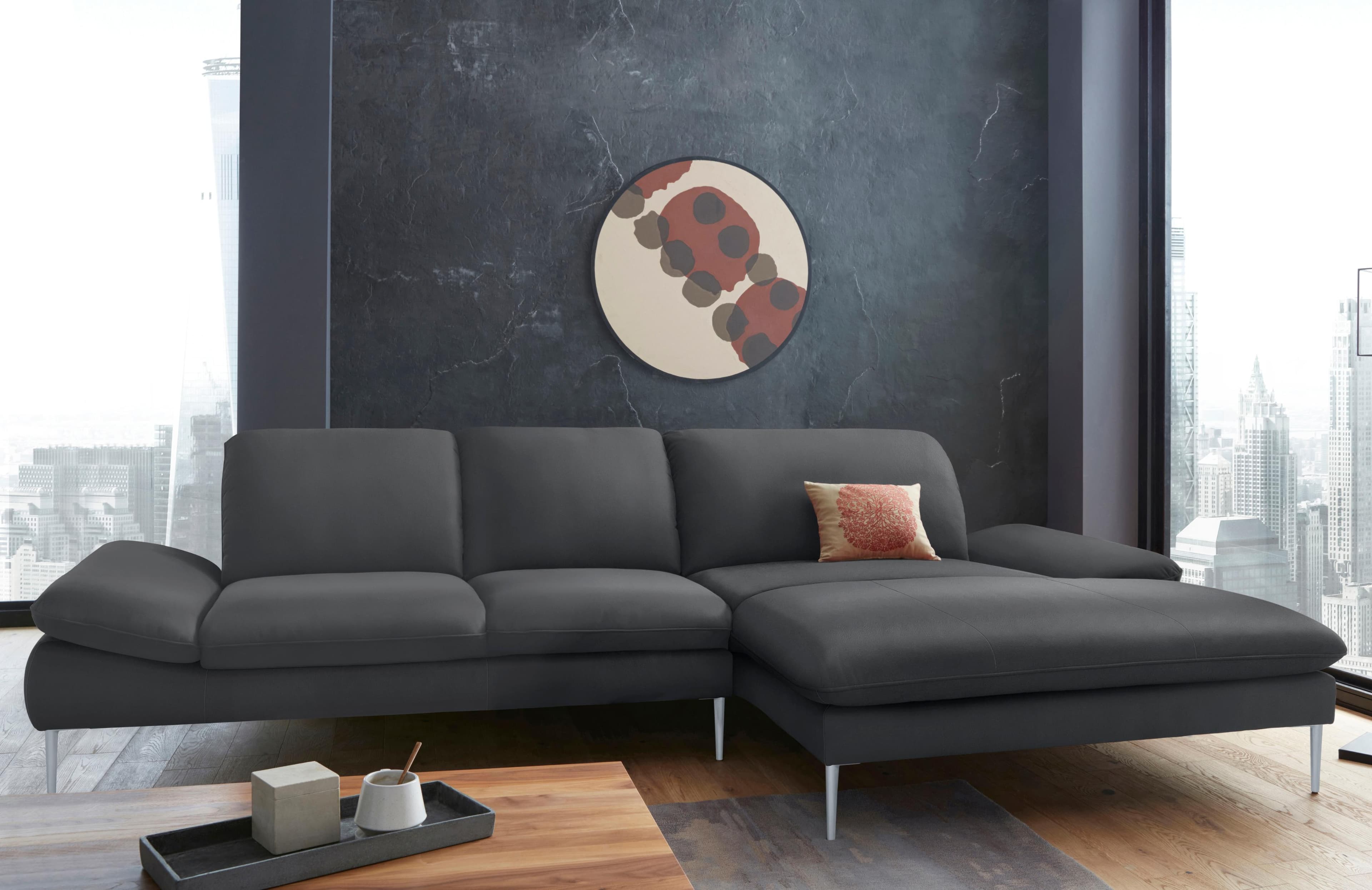 W.SCHILLIG Ecksofa enjoy&MORE Schwarz L-Form mit Verstellfunktionen