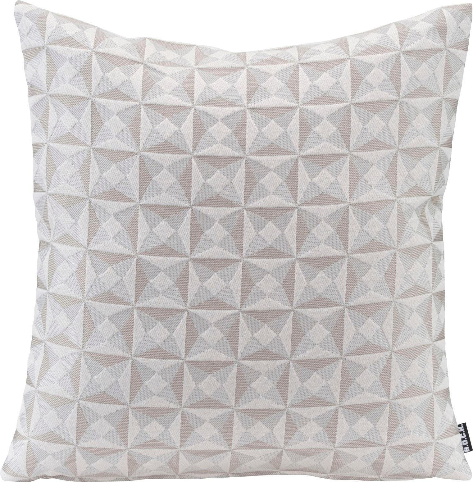 H.O.C.K. Dekokissen Cinny Weiß Beige Geometrisch Gemustert