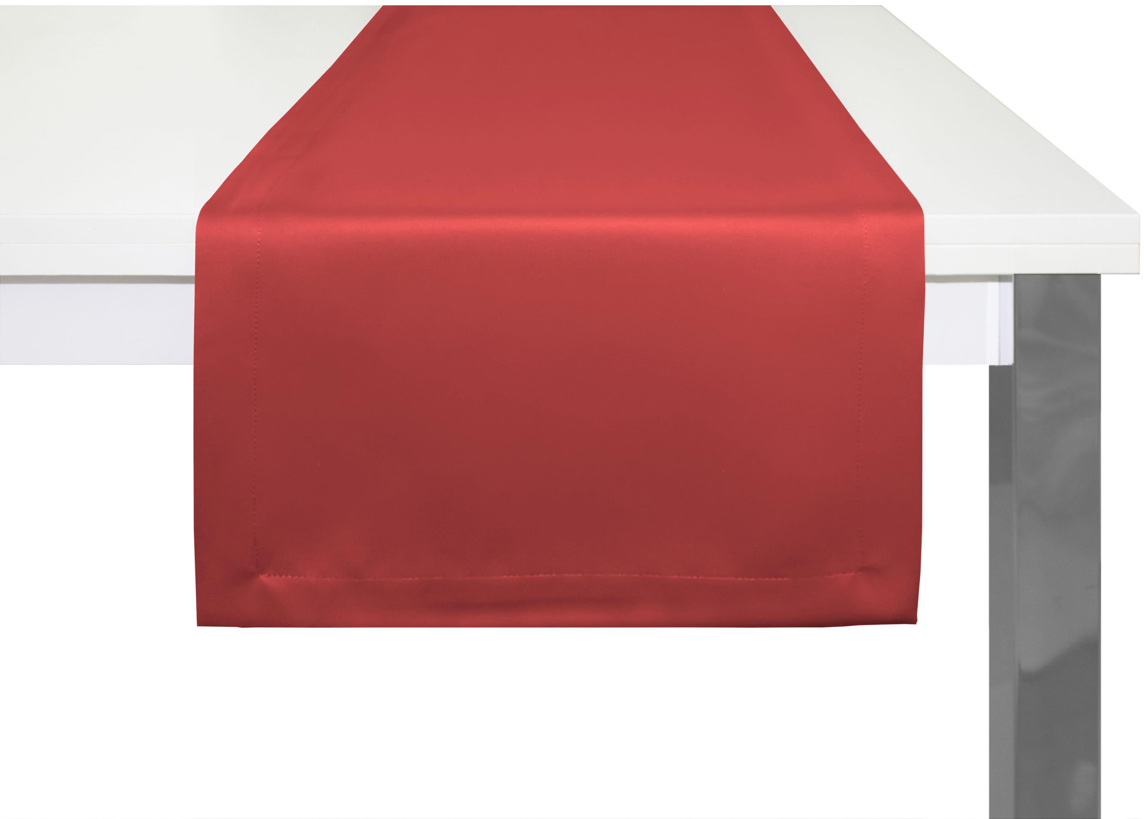 WIRTH Tischläufer NEWBURY Rot 50x150cm Baumwolle Polyester