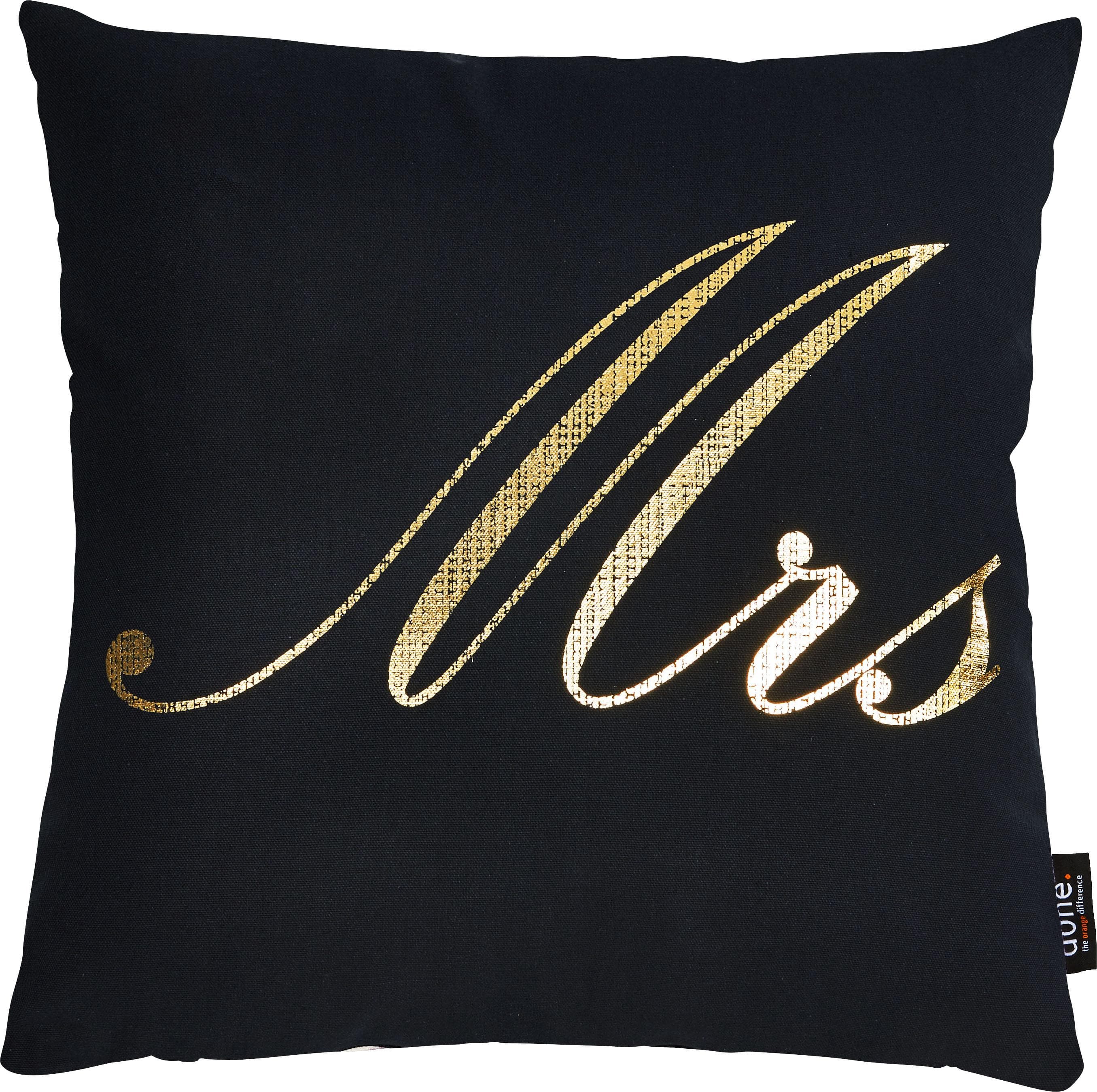 Dekokissen DONE. Stone Mrs Gold Baumwolle 45x45 cm