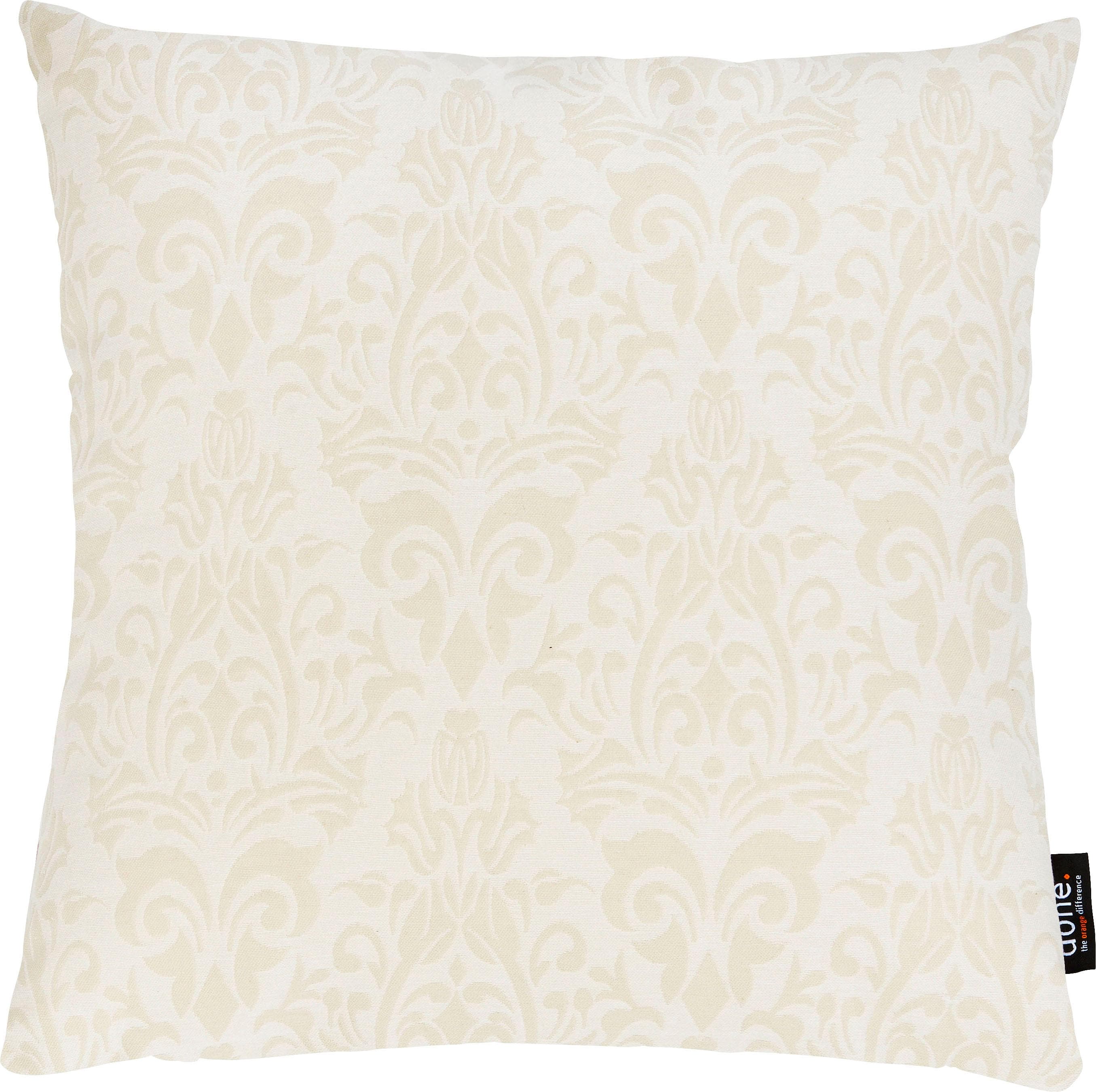 DONE. Dekokissen Windsor Ornaments Beige Weiß Jacquard
