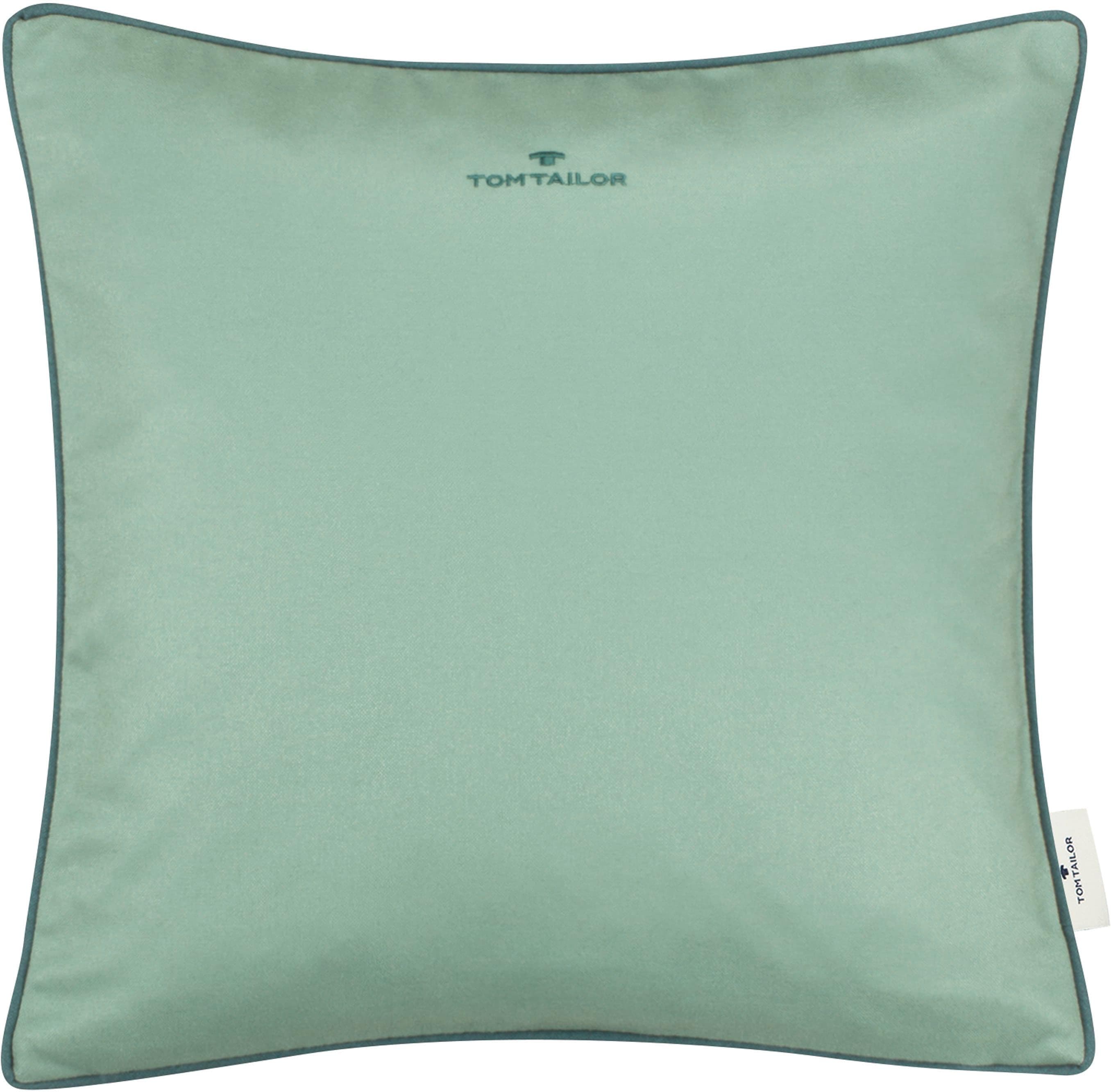 TOM TAILOR HOME Dekokissen Dove Signature Grün Unifarben