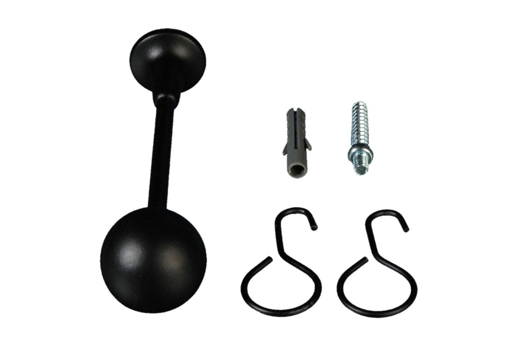 LIEDECO Schalhalter Schwarz Metall Raffhalter