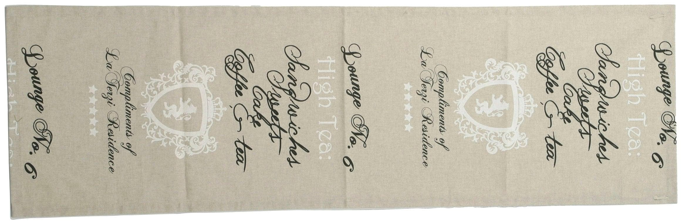 GO-DE Tischläufer High Tea: Baumwolle Polyester Sandfarben