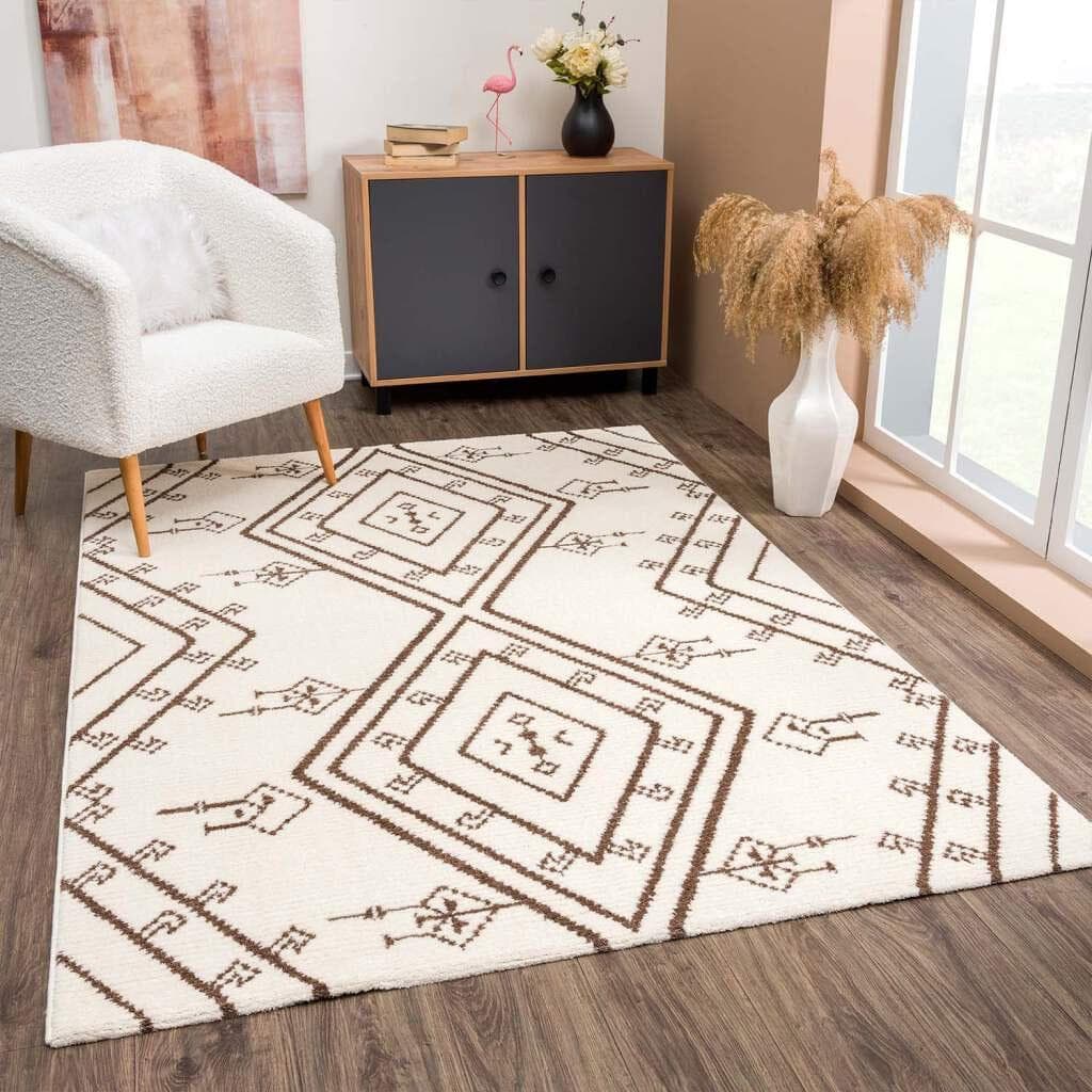 Teppich CARPET CITY April 2291 Beige Boho Ethno