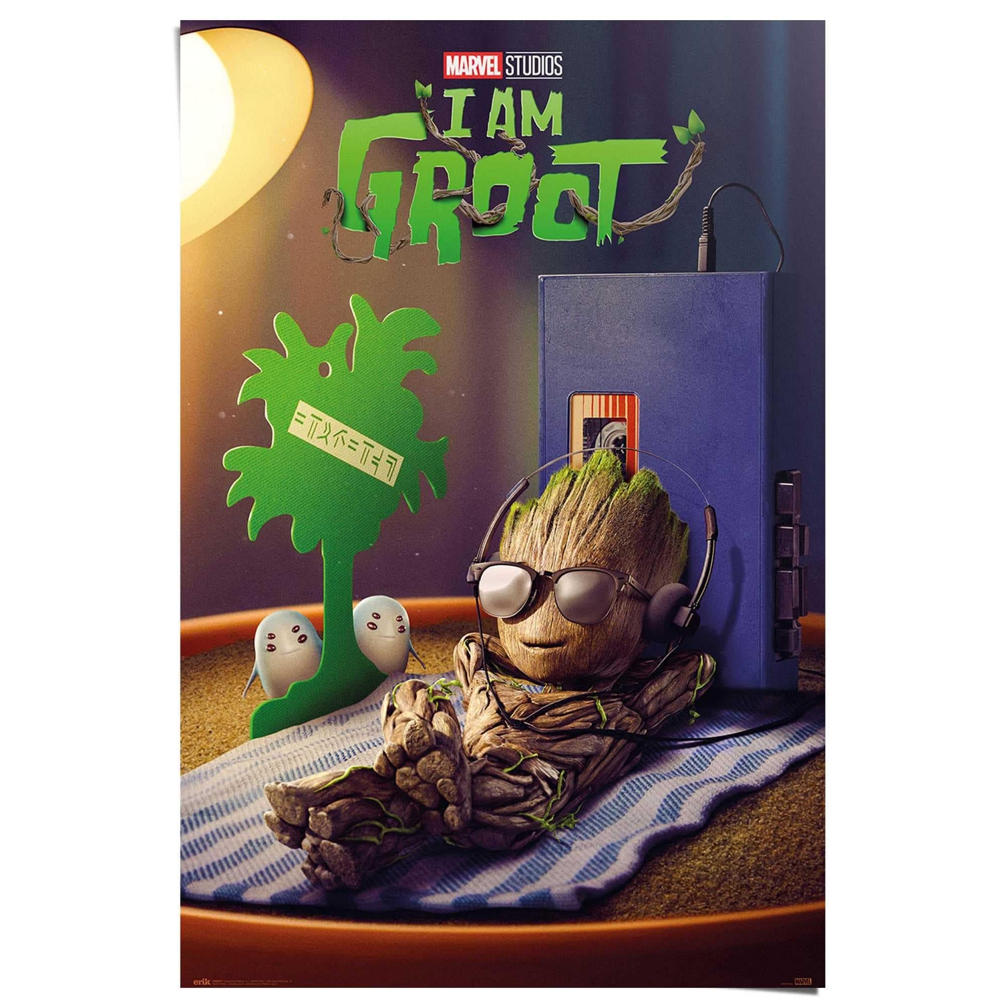 Poster REINDERS Marvel Groot Grün
