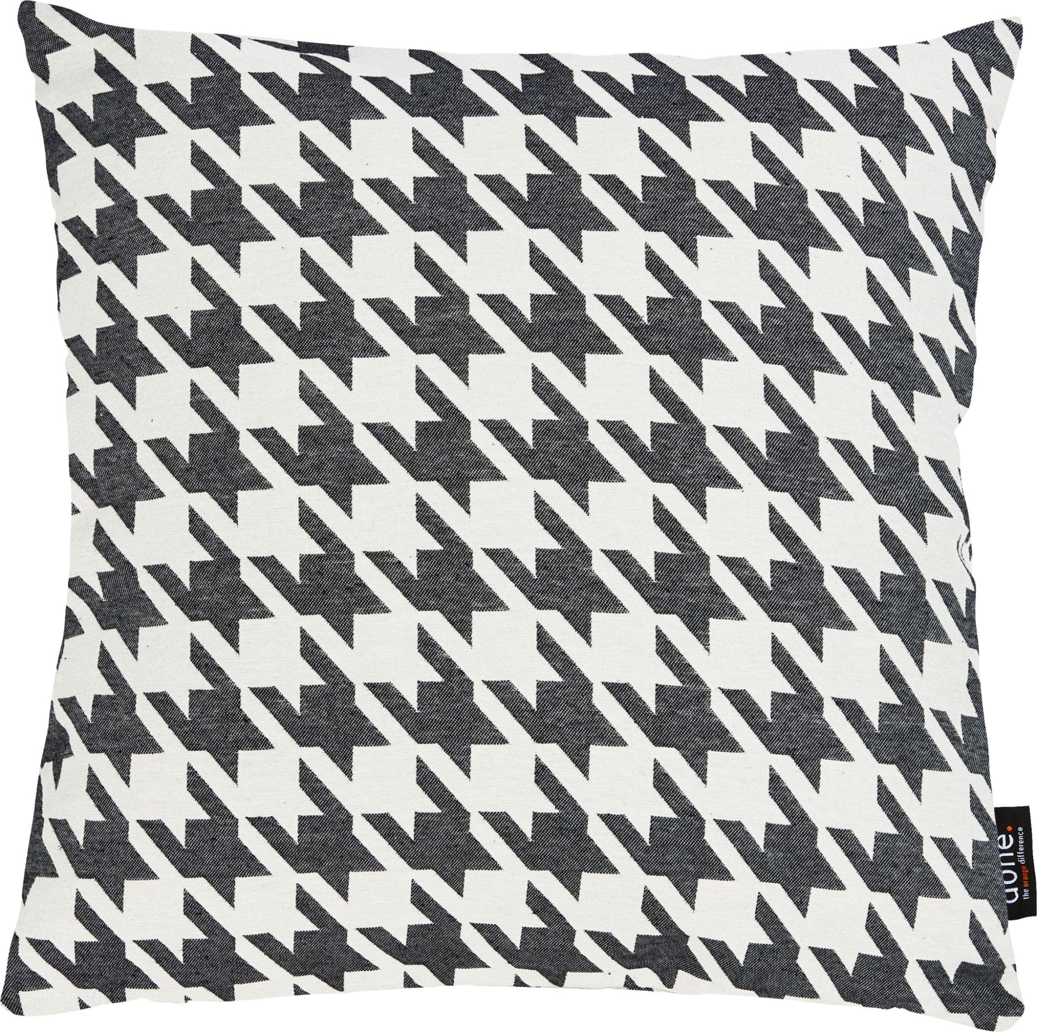 DONE. Dekokissen Windsor Bird Schwarz-Weiß Jacquard Kissenhülle
