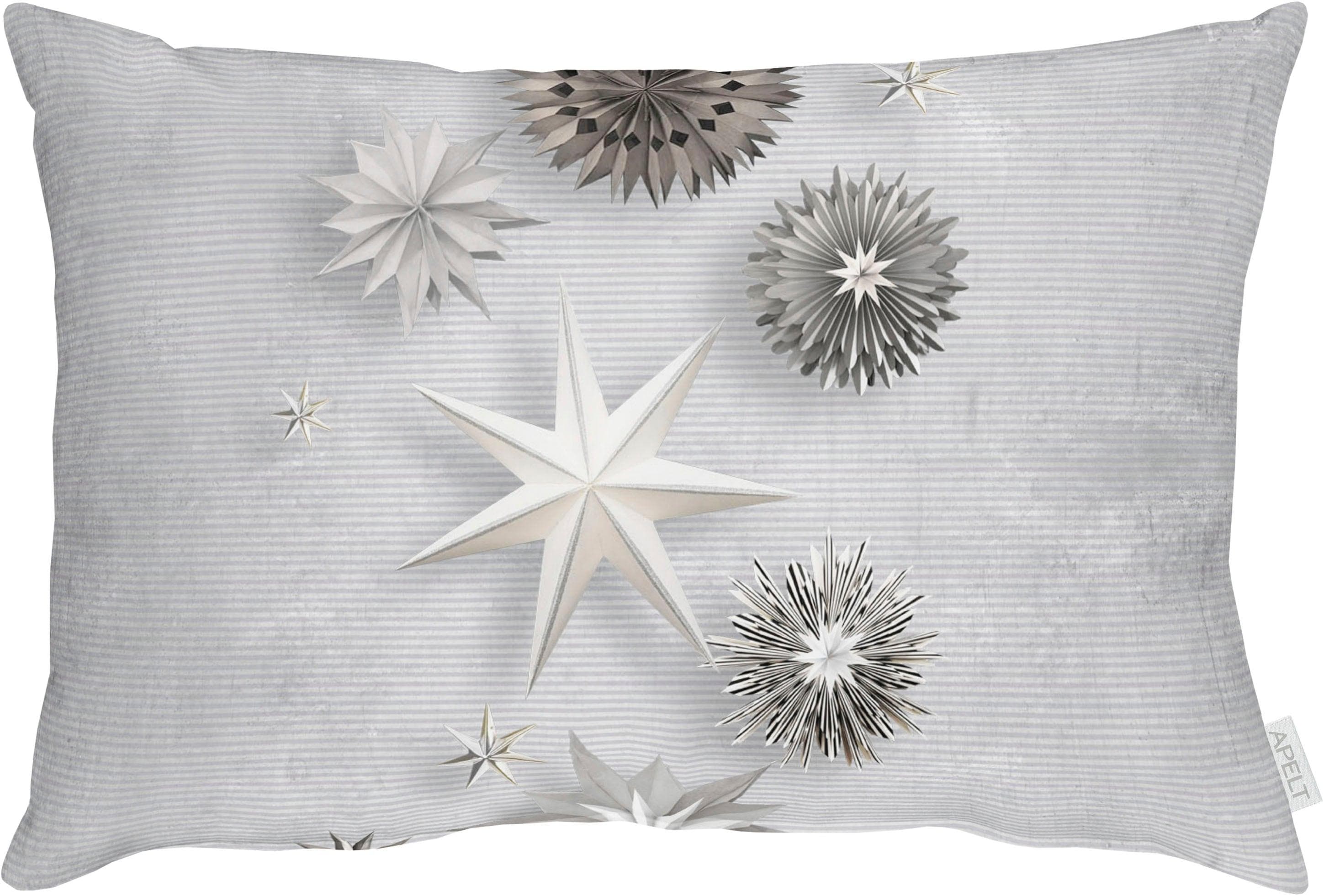 APELT Christmas-Elegance Dekokissen mit Sternenmotiv