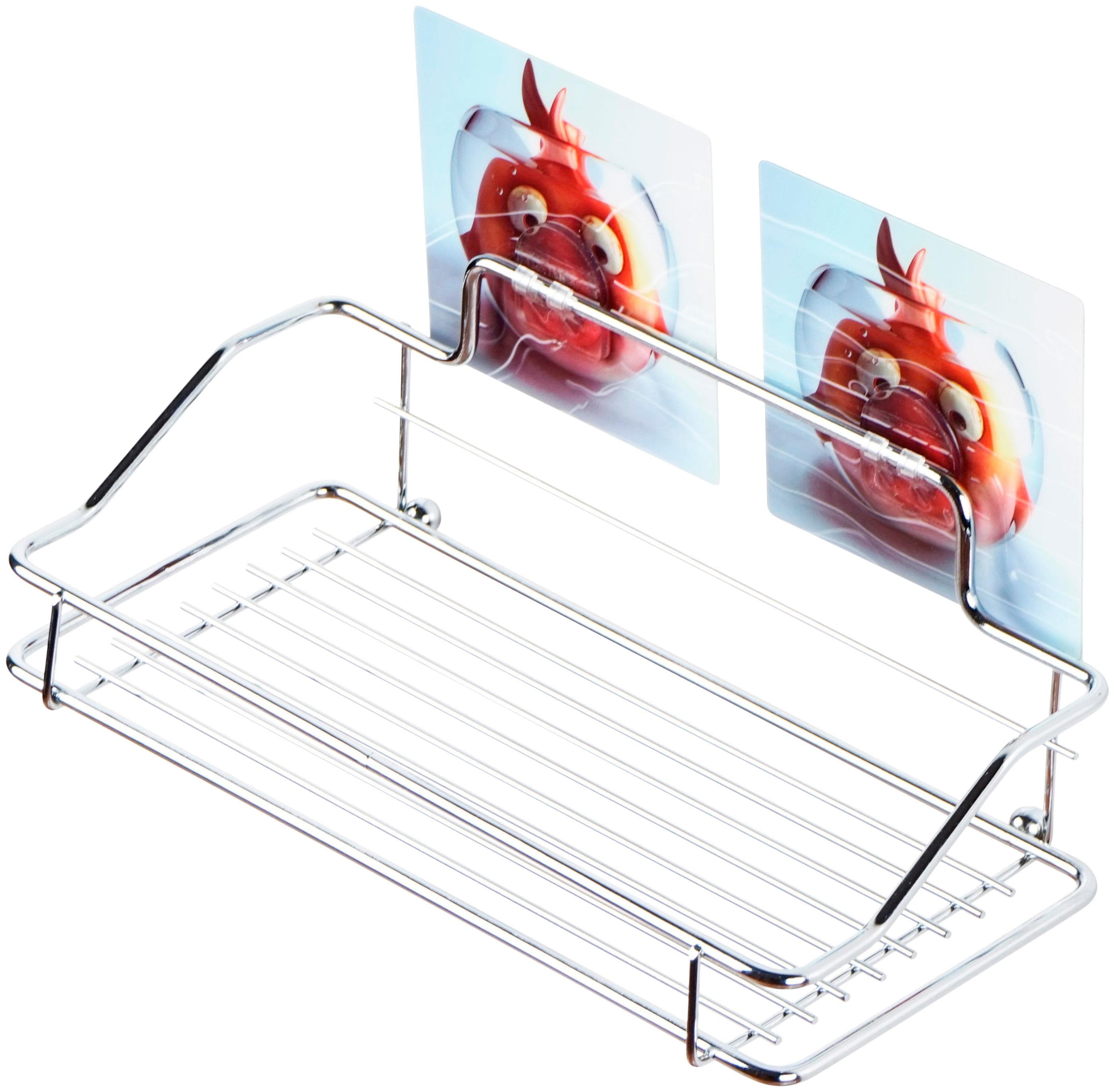 Sanilo Duschablage Goldfisch: Edelstahl Haken mit Bildmotiv für Badezimmer