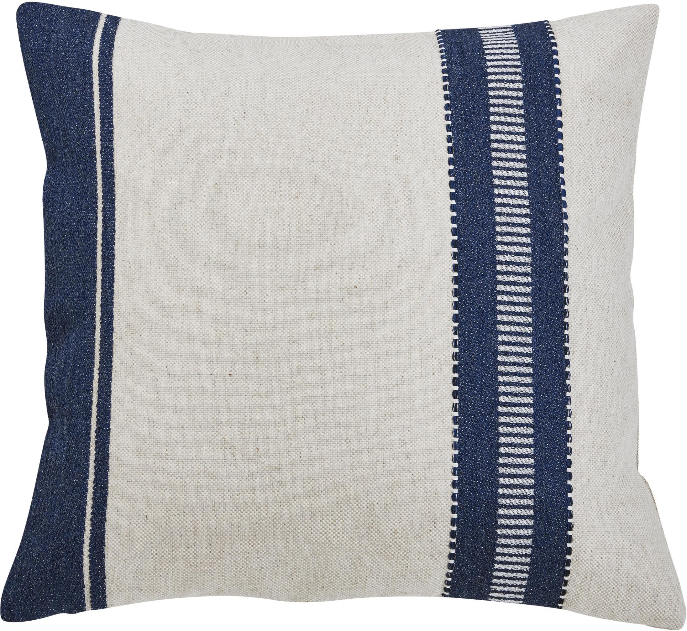 DONE. Dekokissen Beach Mood Beige Blau 45x45cm Jacquard