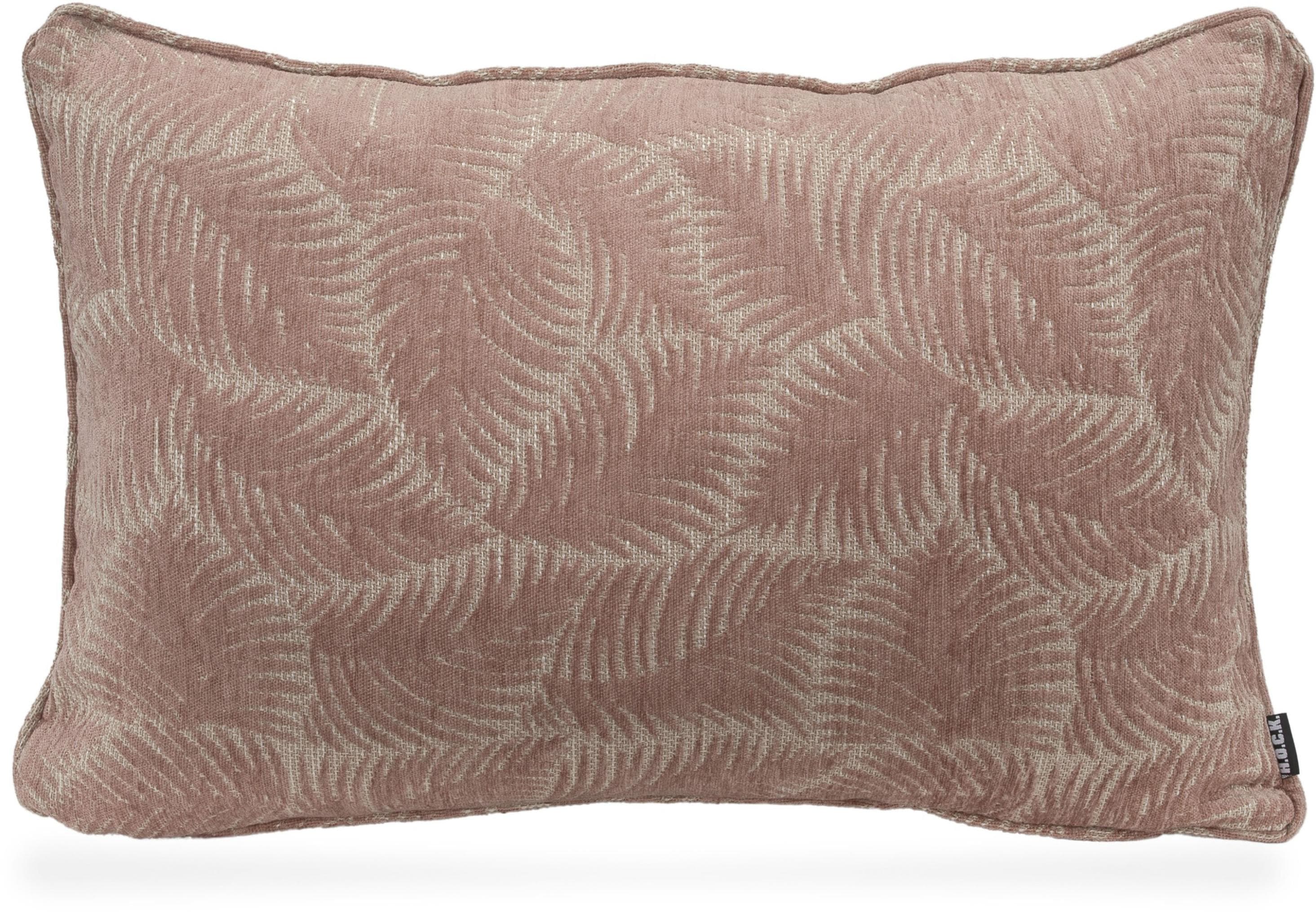 H.O.C.K. Dekokissen Nelly Rosa Blätter-Muster mit Füllung