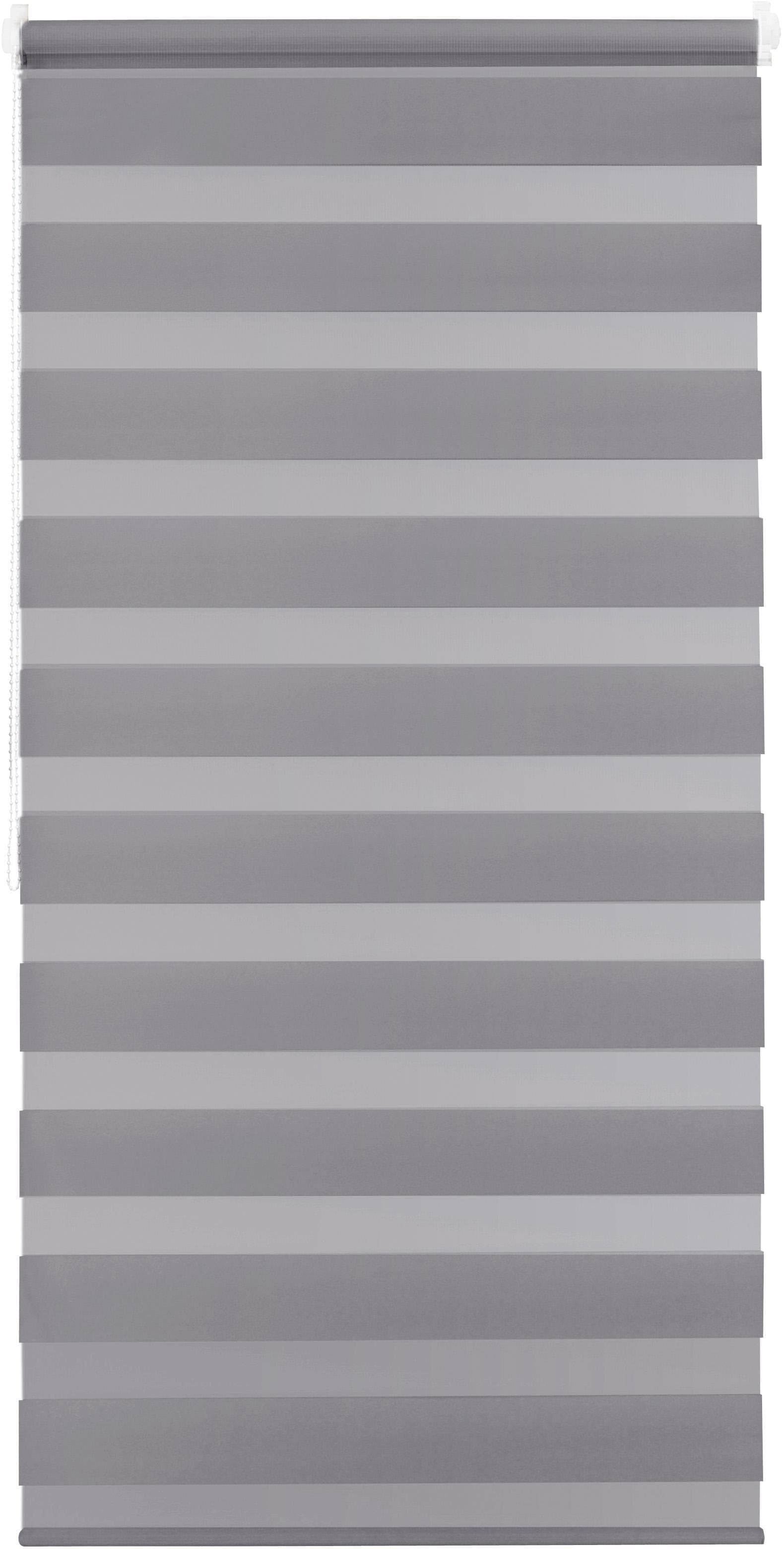 Doppelrollo GOOD LIFE "Alina 1" Anthrazit Polyester Klemmfix