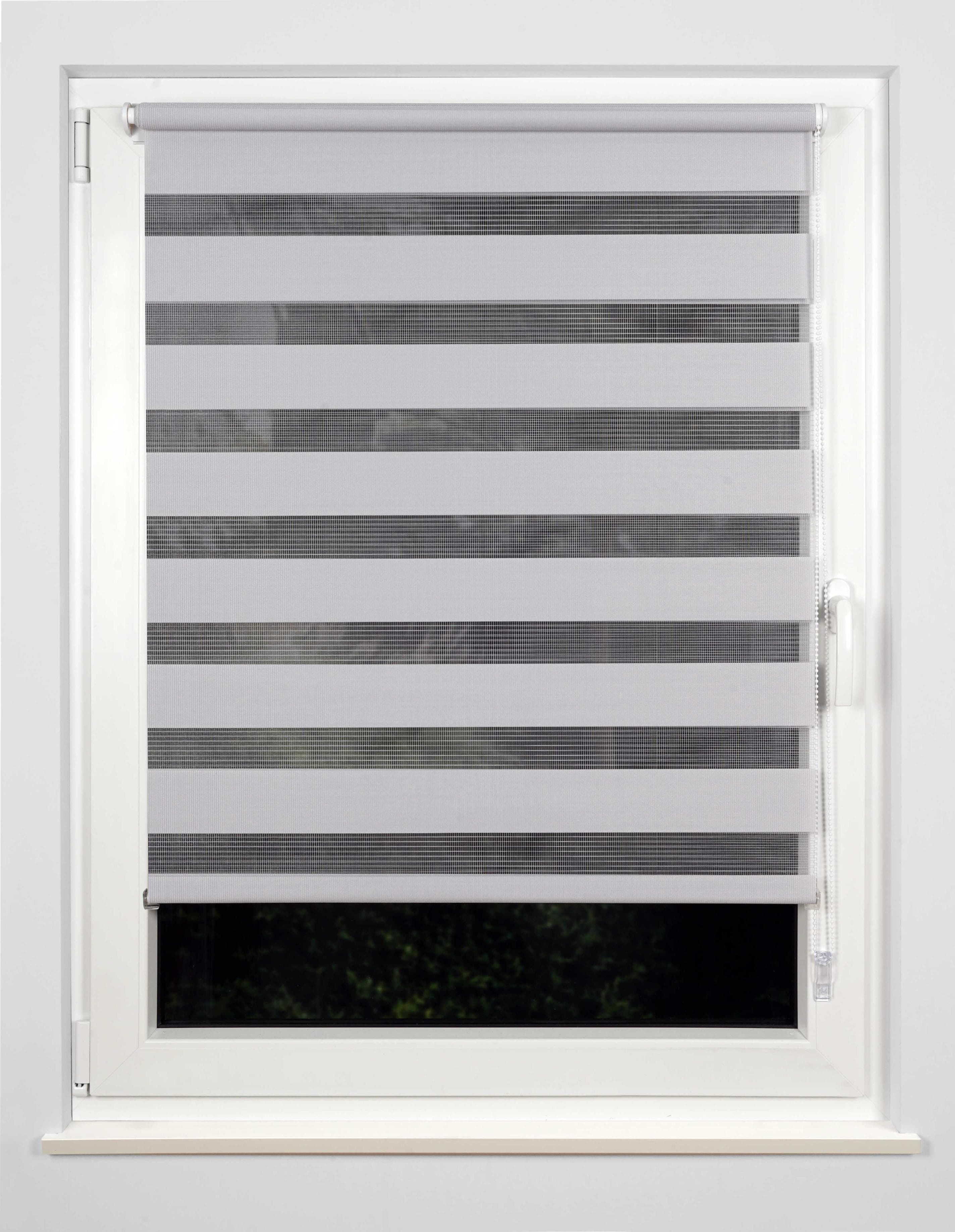 MYDECO Doppelrollo Just Grau 80x160 cm Klemmfix