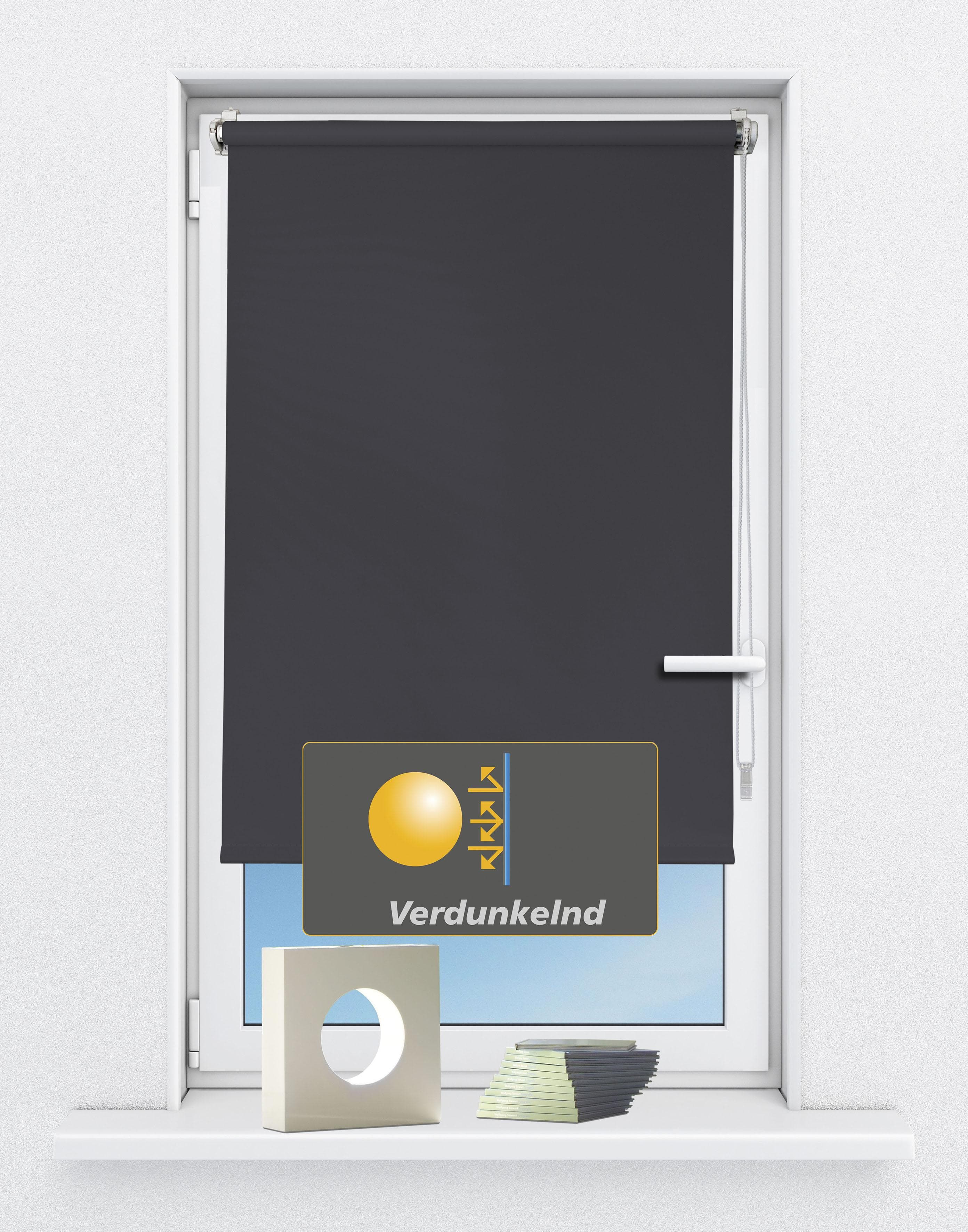 Kutti Seitenzugrollo Luna: Verdunkelnd, Klemmfix, Ohne Bohren