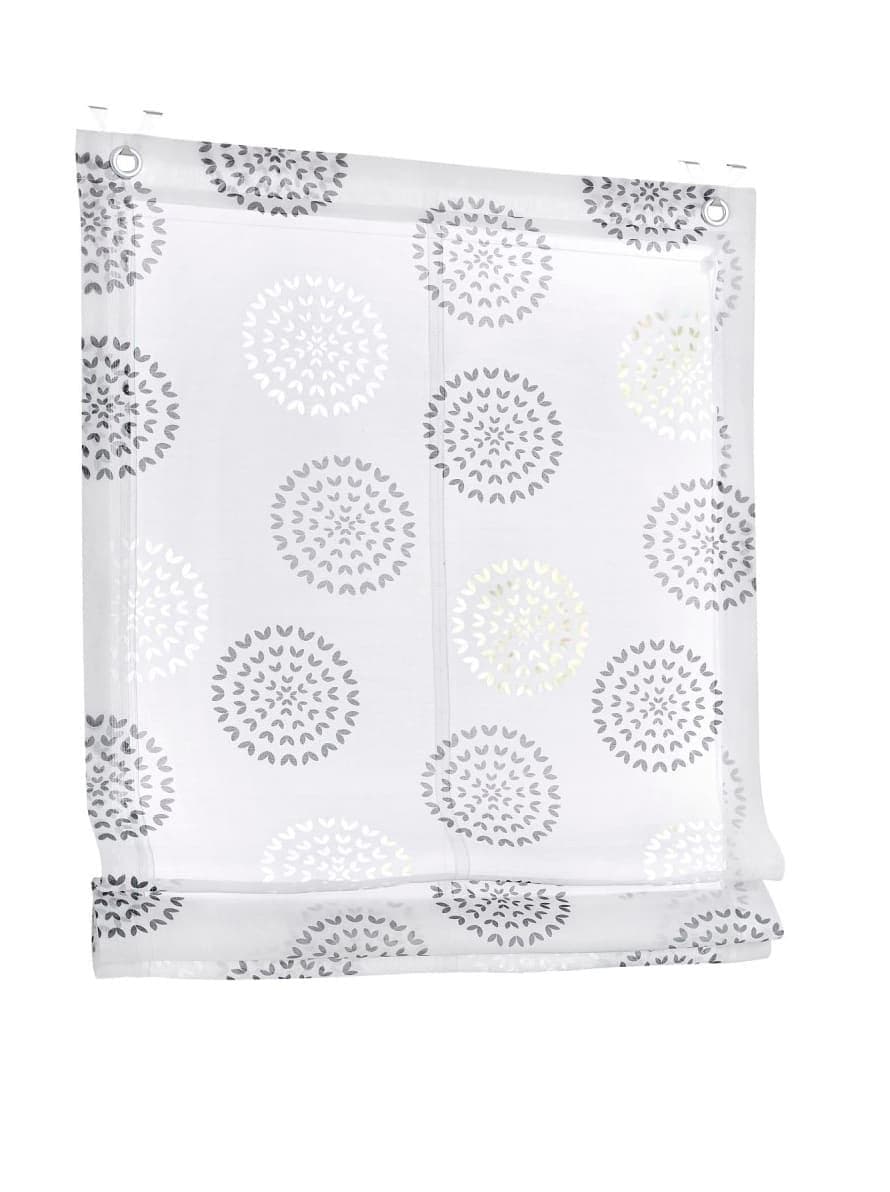 Raffrollo HEINE HOME Gr. 3 Anthrazit-Weiß 80 cm