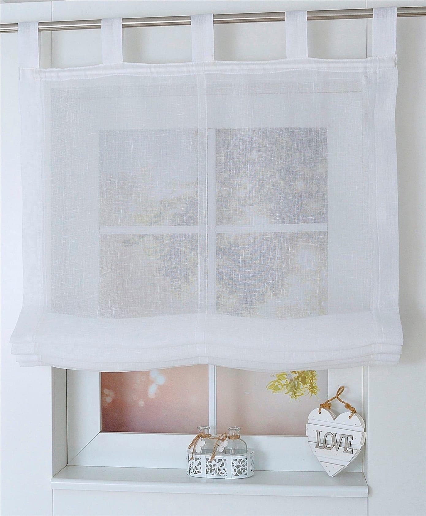 Raffrollo HEINE HOME Gr. 1 Weiß 45x140cm