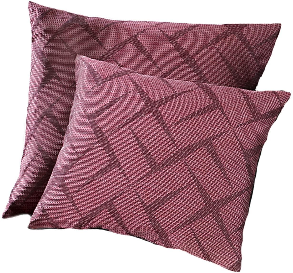 Weckbrodt Dekokissen Jasper Weinrot Gemustert Jacquard