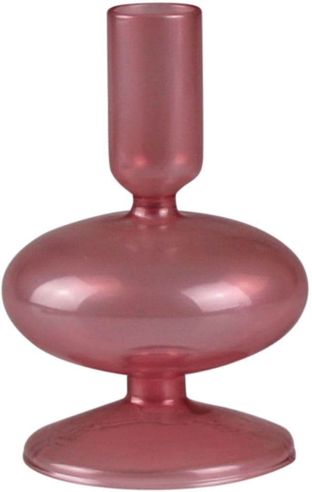 AM Design Kerzenständer Roséfarbenes Glas