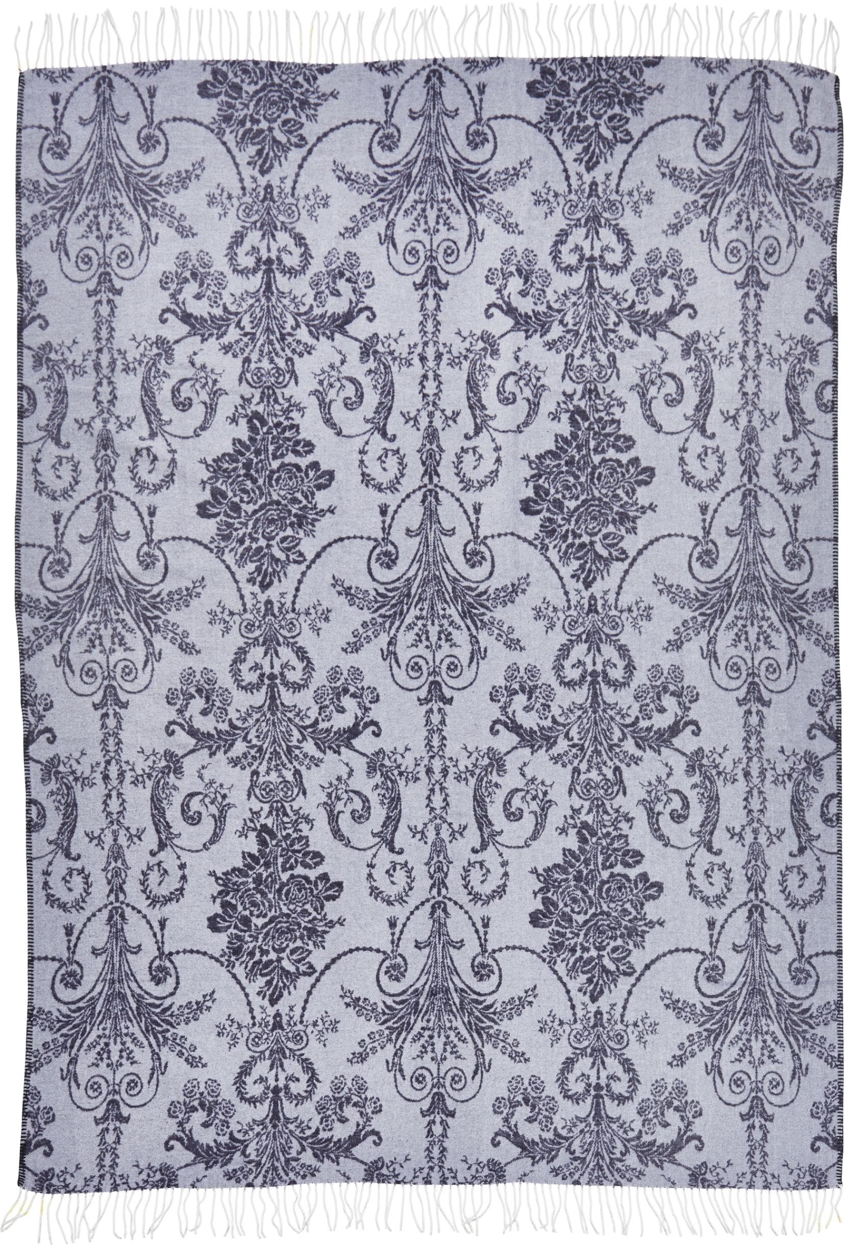 done. Wohndecke Dougy Anthrazit 150x200cm Baumwolle Ornament