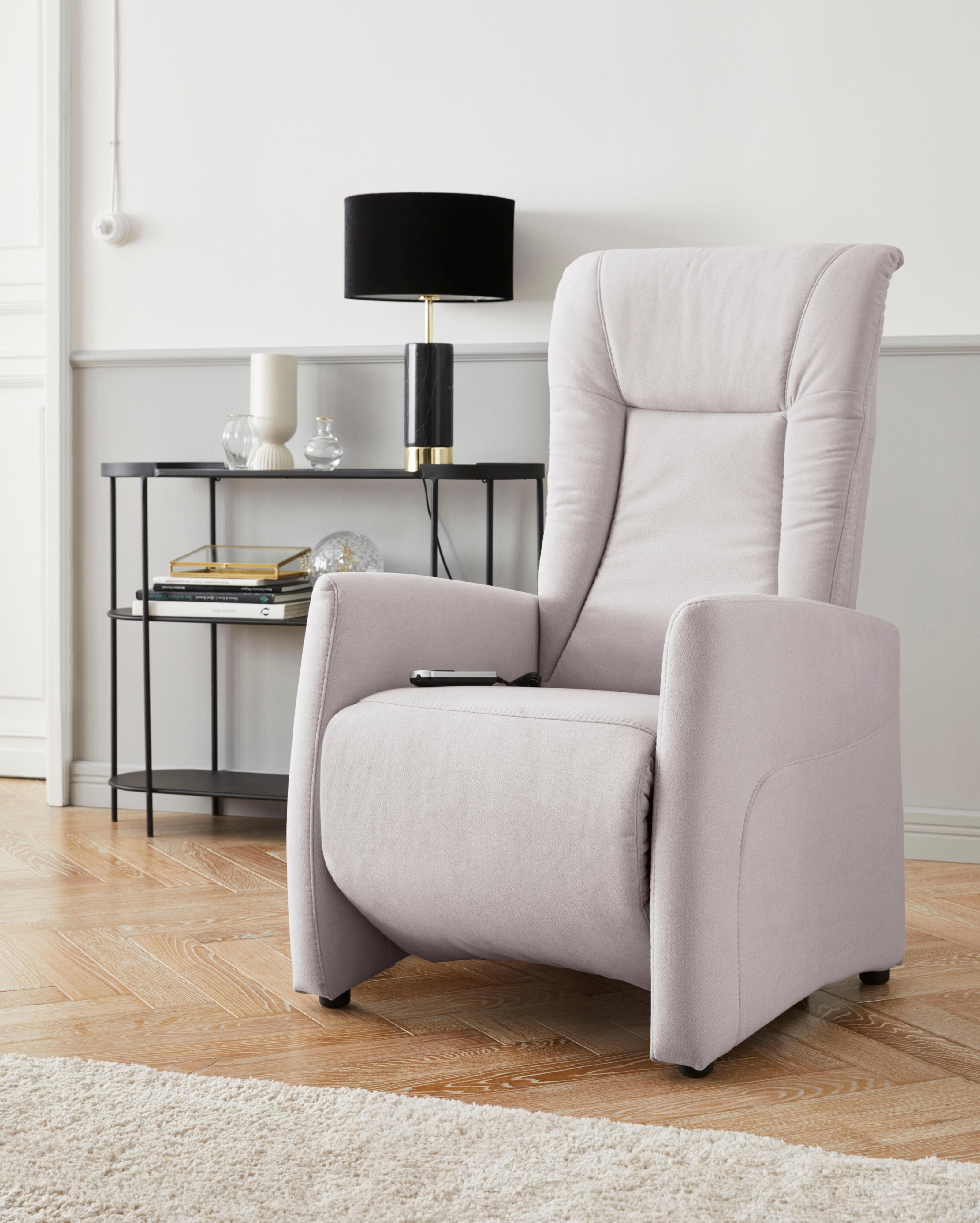 SIT & MORE TV-Sessel Melissa Elektrisch Verstellbar Silber