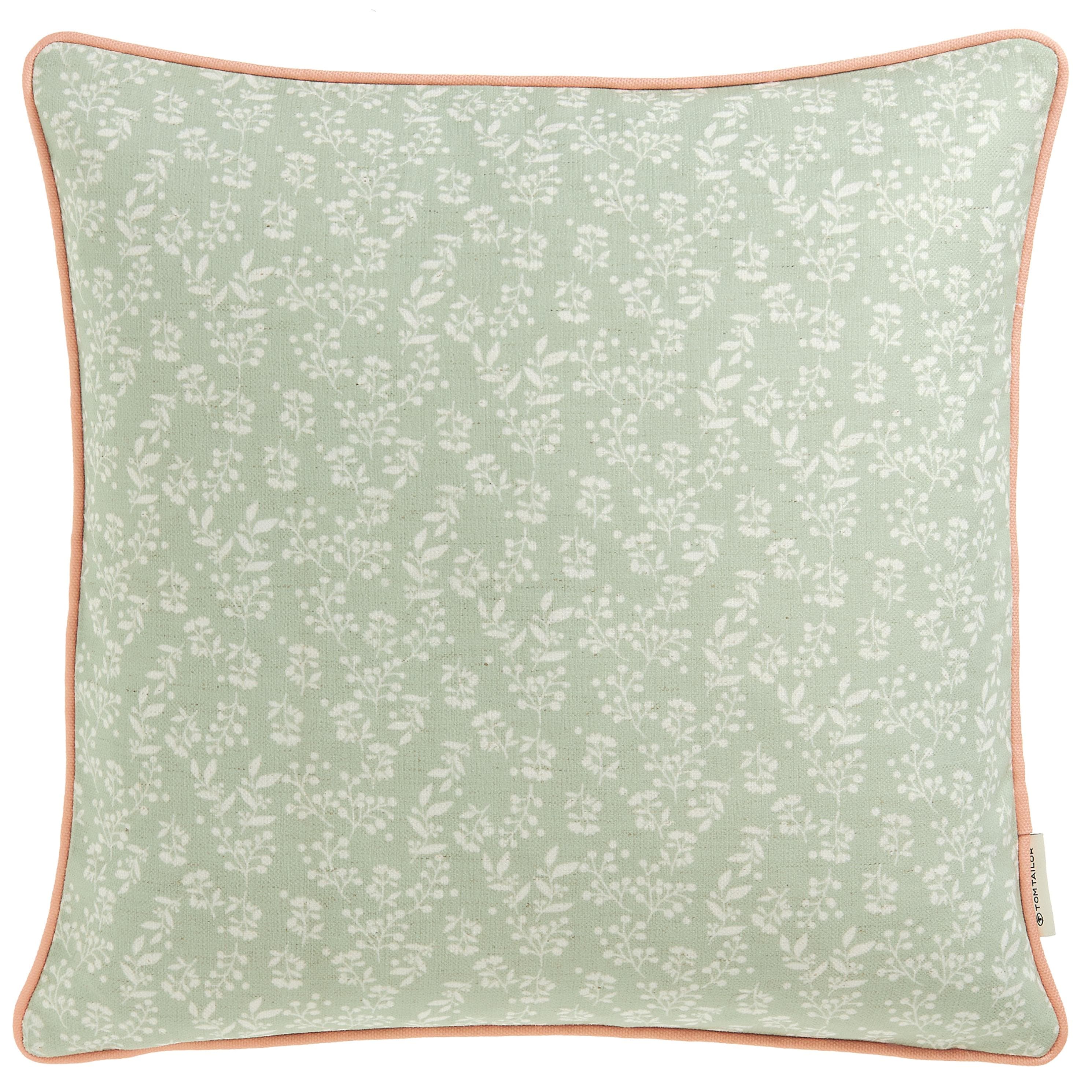 TOM TAILOR HOME Dekokissenhülle Bloom Grün Geblümt 45x45 cm