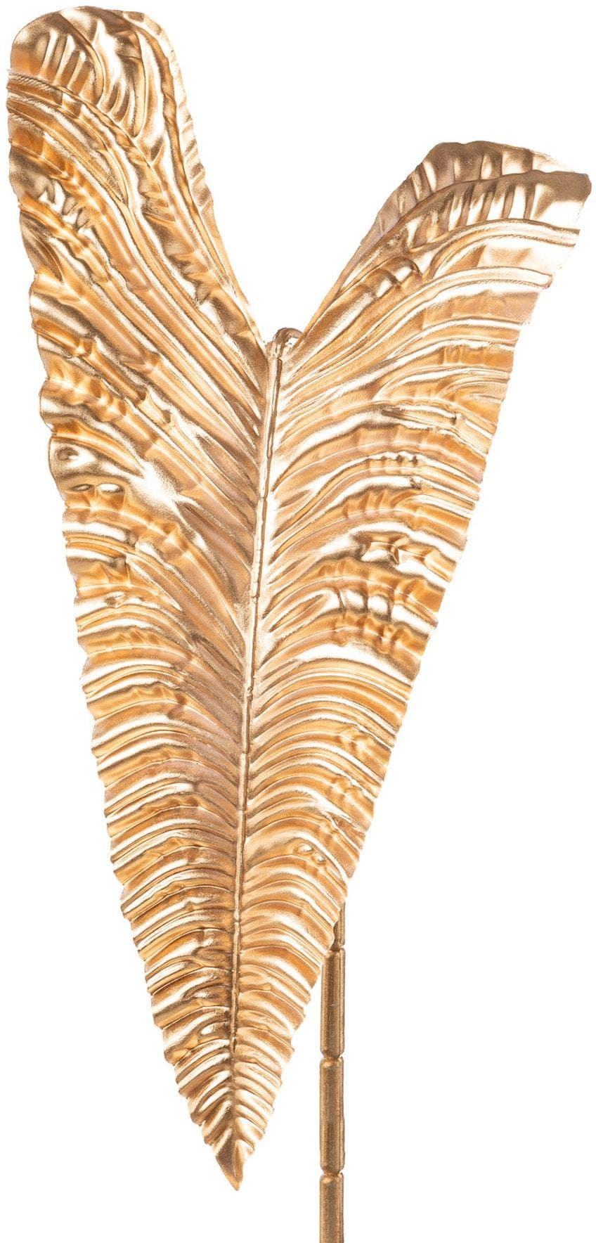 CREATIV DECO Weihnachtsdeko Kunstpflanze Gold Taroblatt