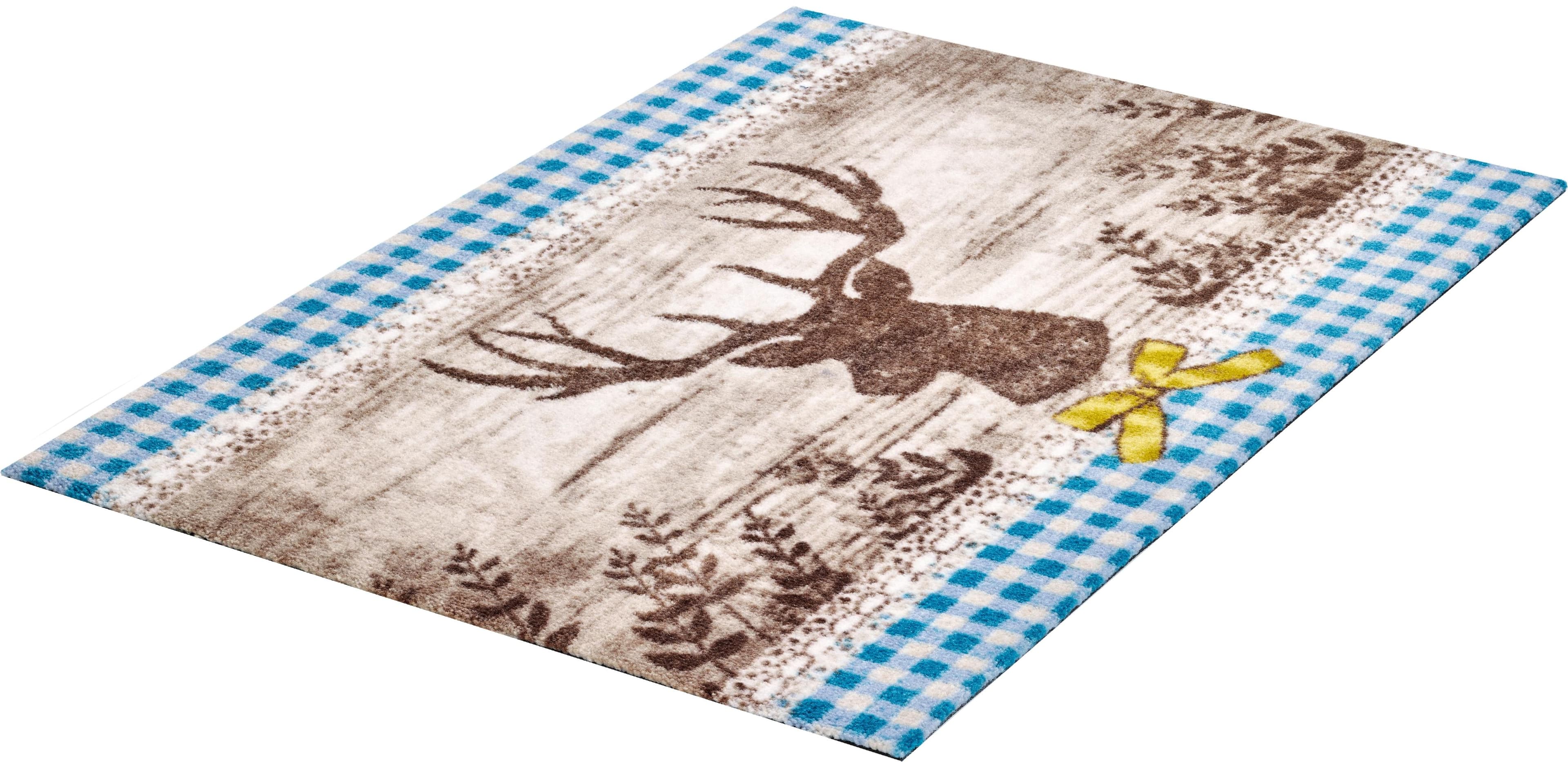 Grund Hubertus Fußmatte: Ländliches Hirschmotiv, In- & Outdoor, Waschbar