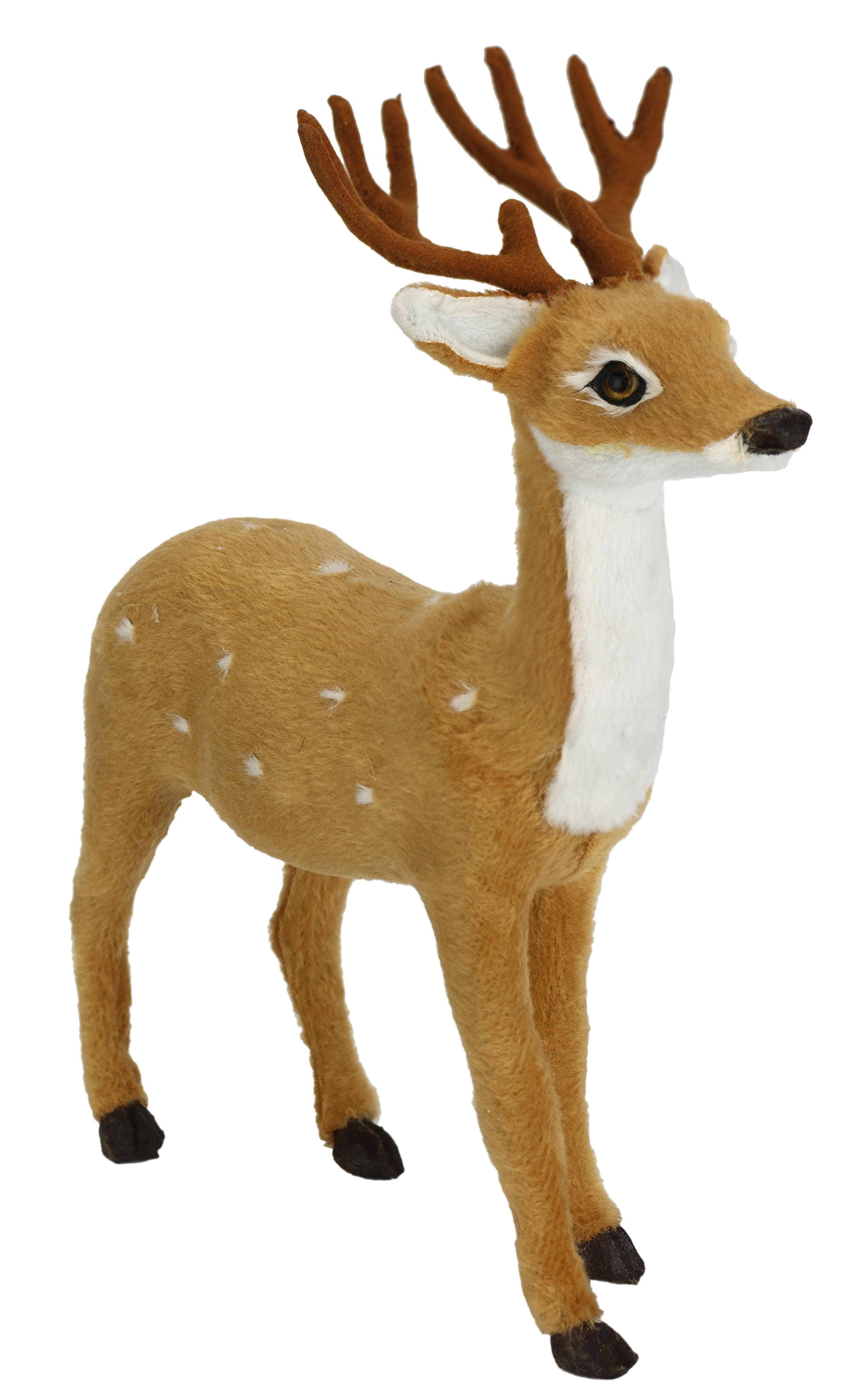 I.GE.A. Tierfigur Reh aus Kunstfell Braun Dekofigur