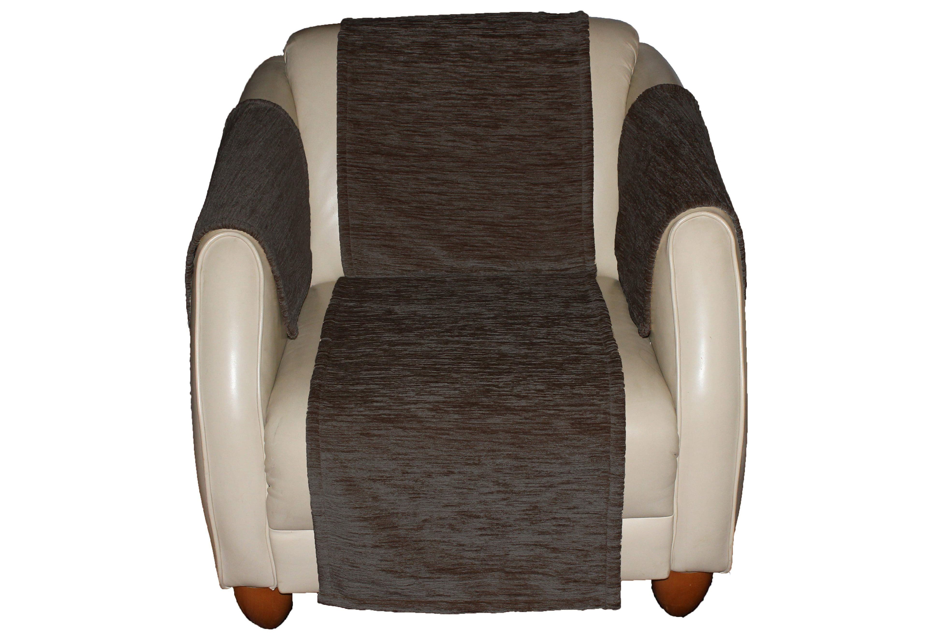 WIRTH Sofahusse Miriam 2er Set Silbergrau Kunstfaser