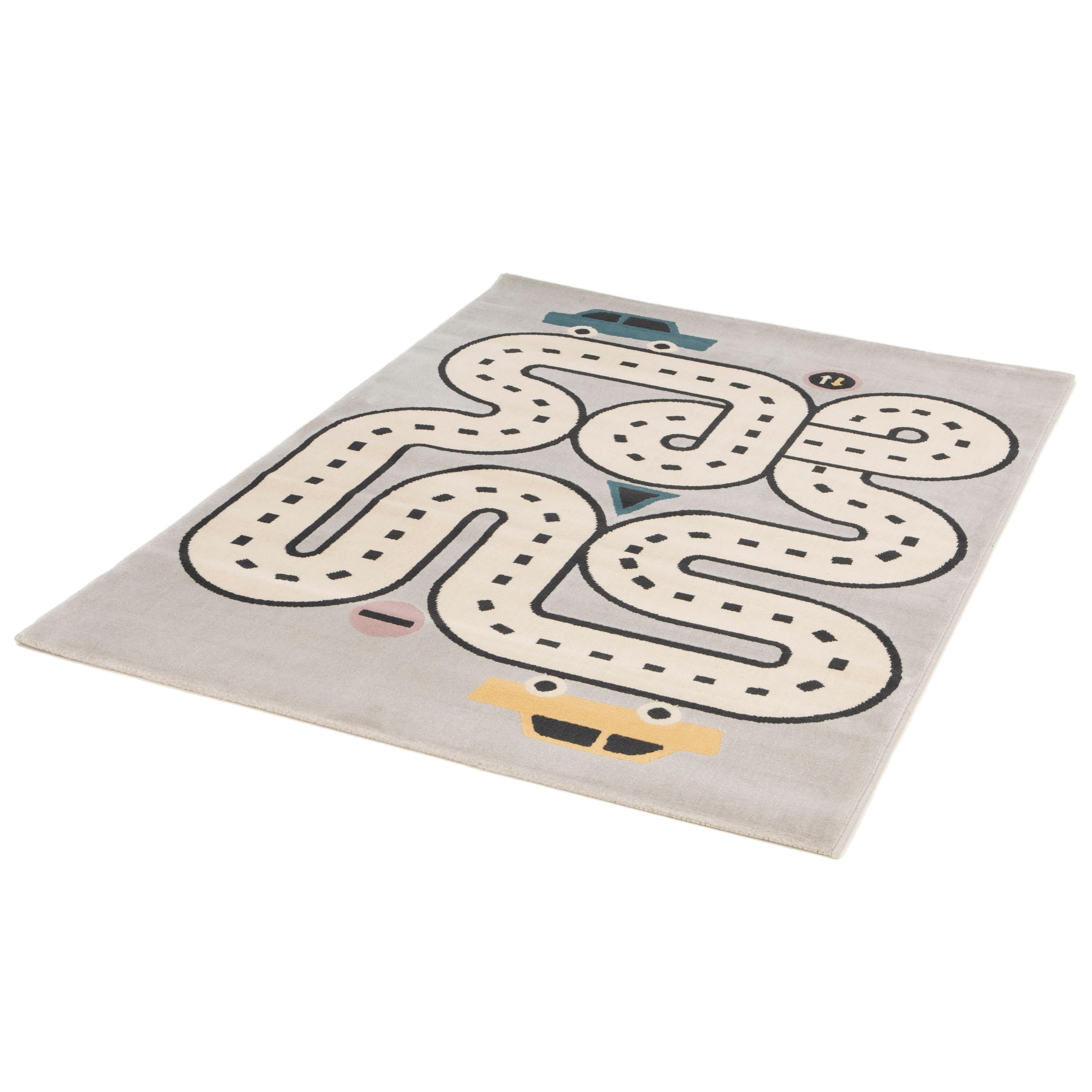 Kinderteppich COCOON Stadtentdecker Grau Beige Gelb Polypropylen