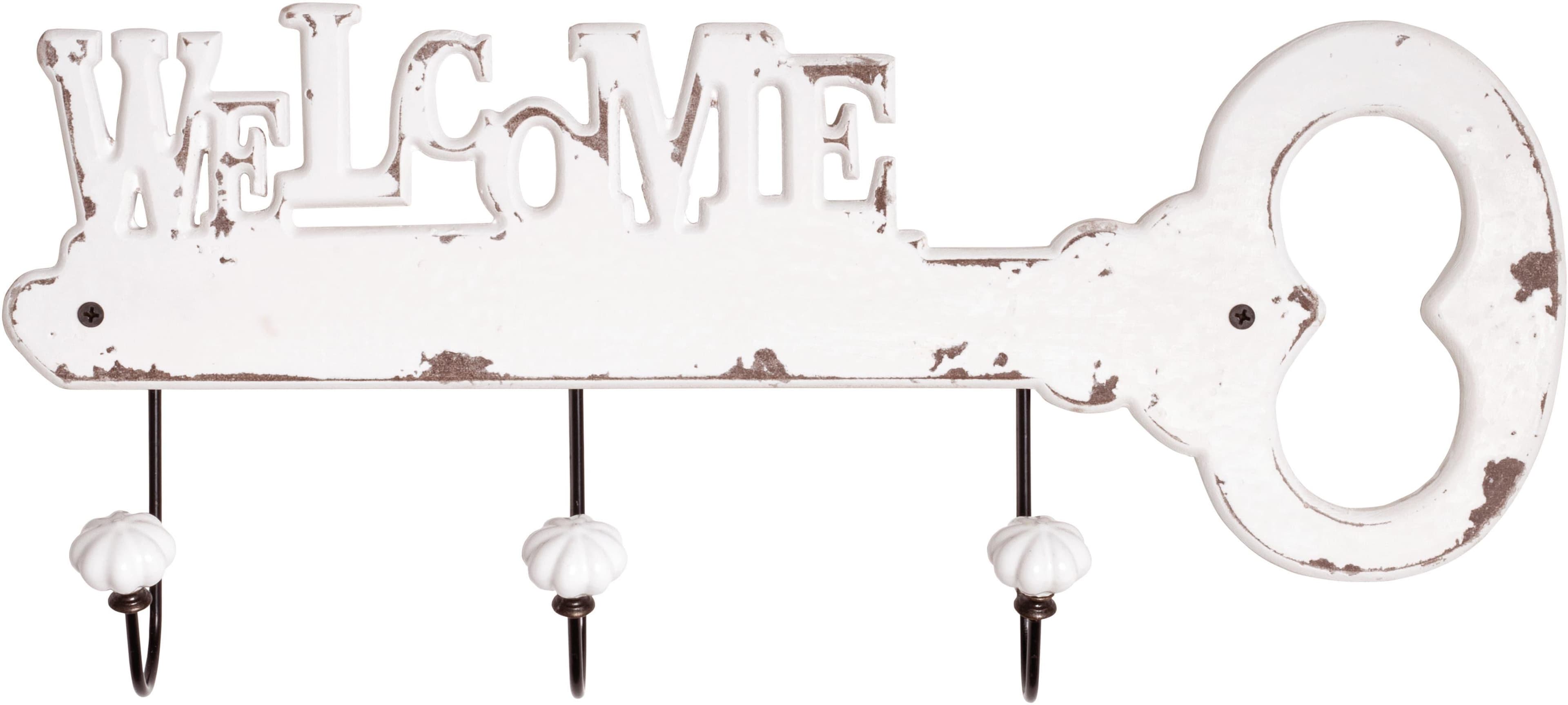 Wandgarderobe Weiß Gewischt - Moderne Garderobenleiste