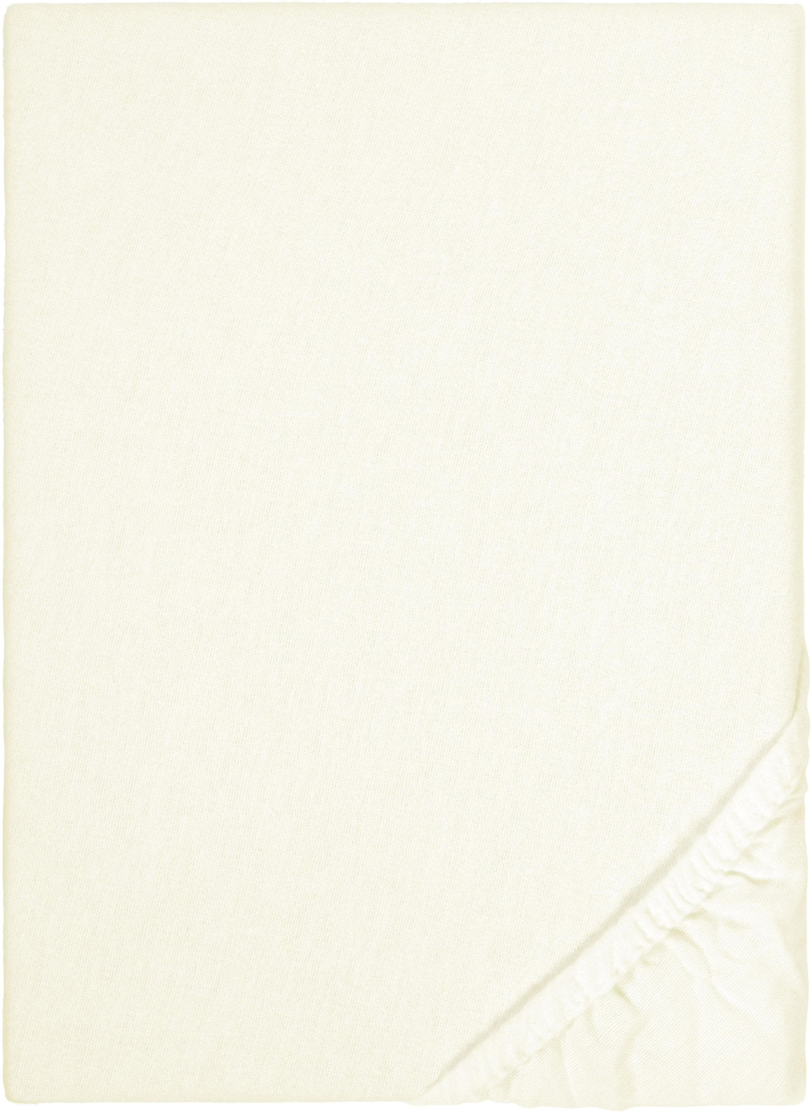 Biberna Spannbettlaken Celina Beige Feinbiber Stretch 90-100x190-200 cm