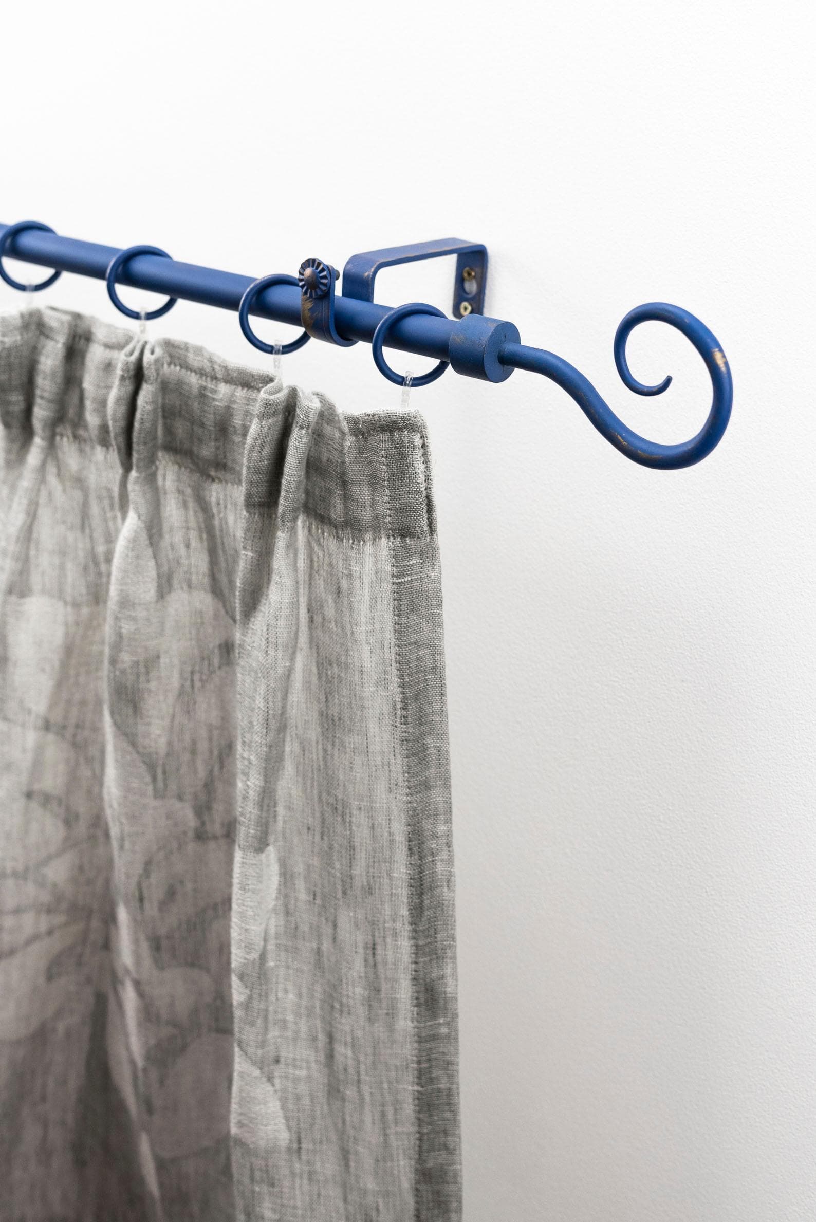 GARESA Gardinenstange Roma 200cm Blau/Gold Metall
