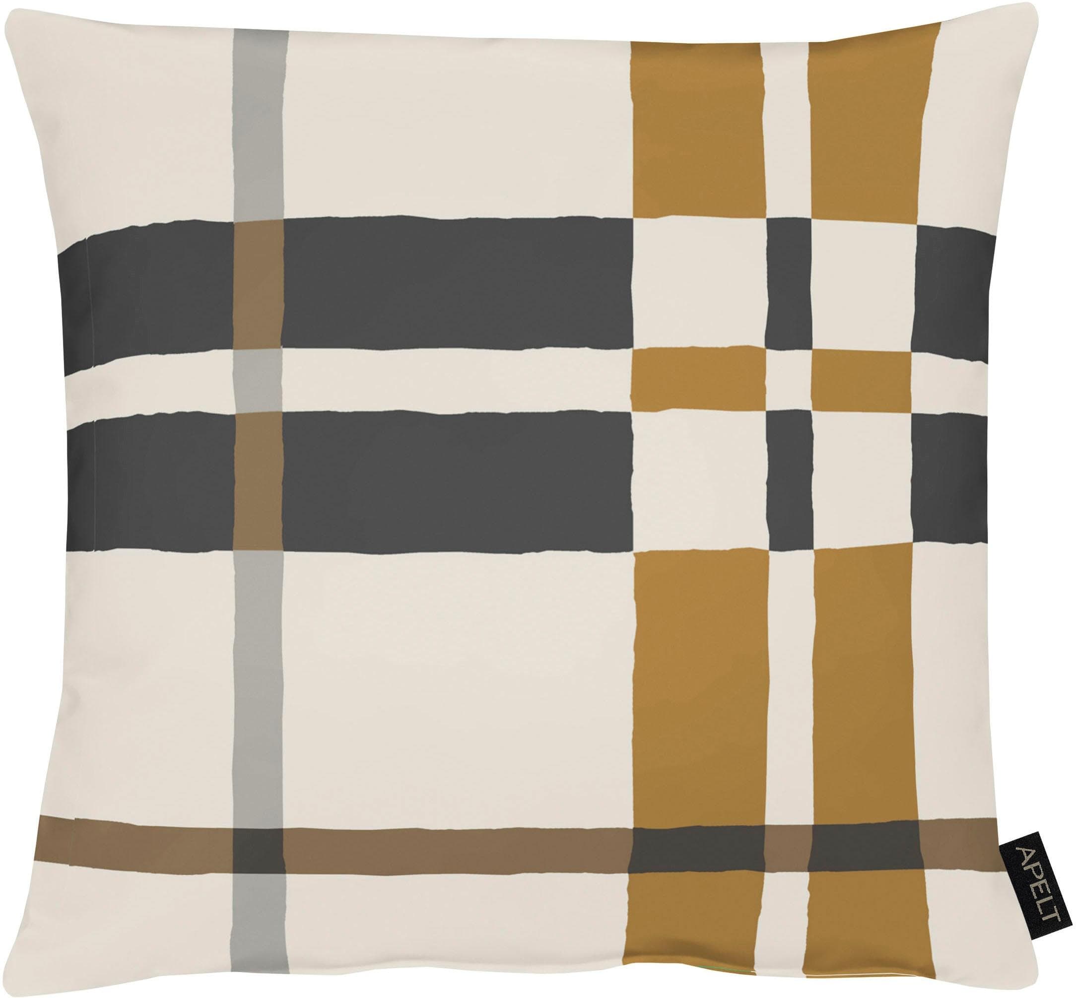 APELT Dekokissen Ray Bauhaus-Stil Braun Weiß Schwarz