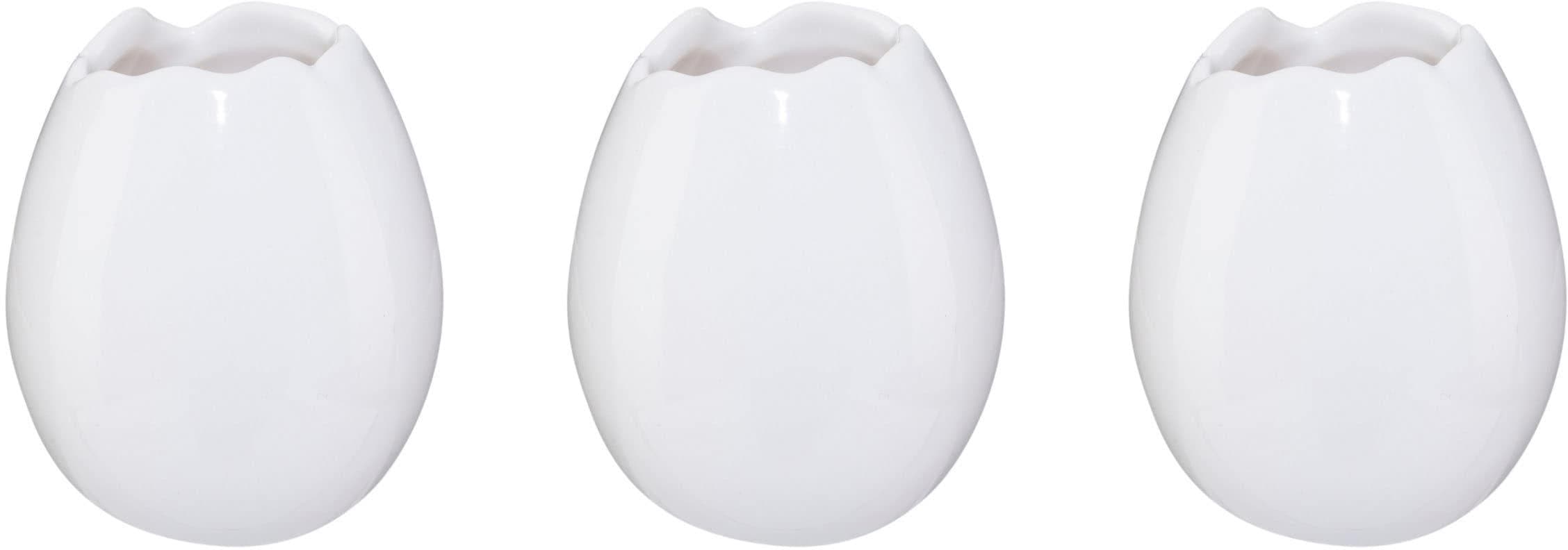 Osterei CREATIV HOME "BREAKS" Weiß Keramik Dekofiguren