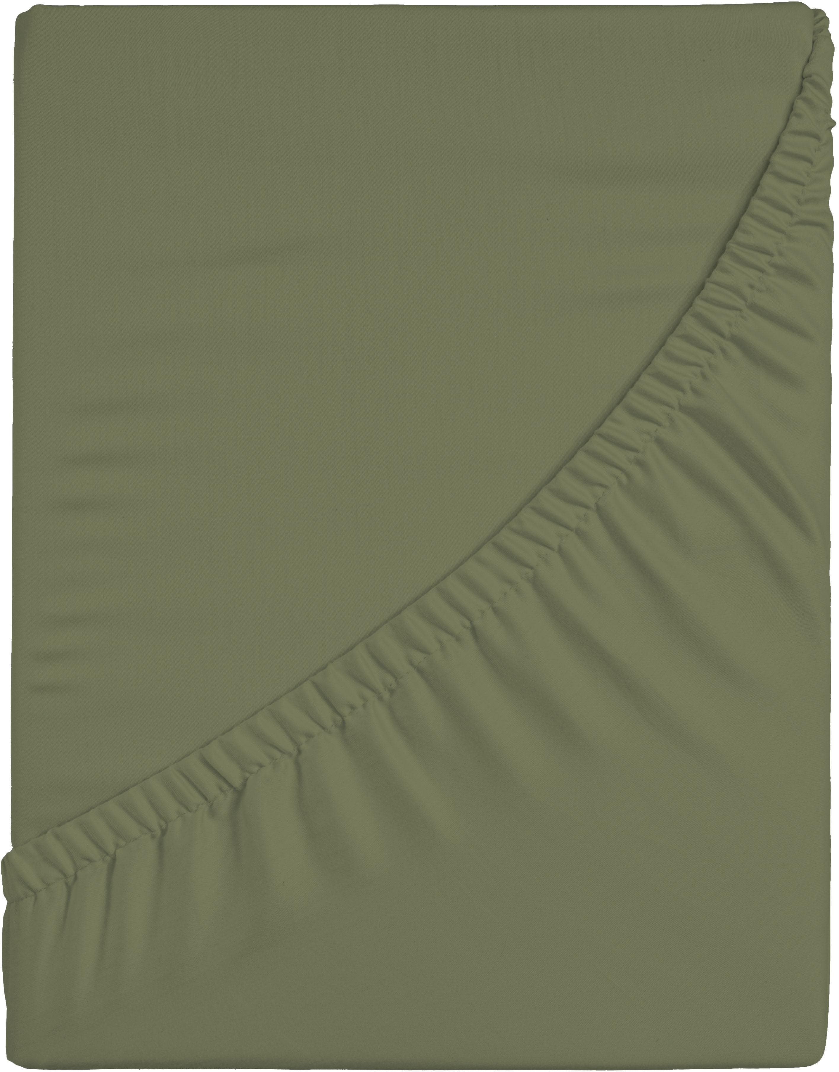 CASATEX Spannbettlaken Jersey Grün 96% Baumwolle